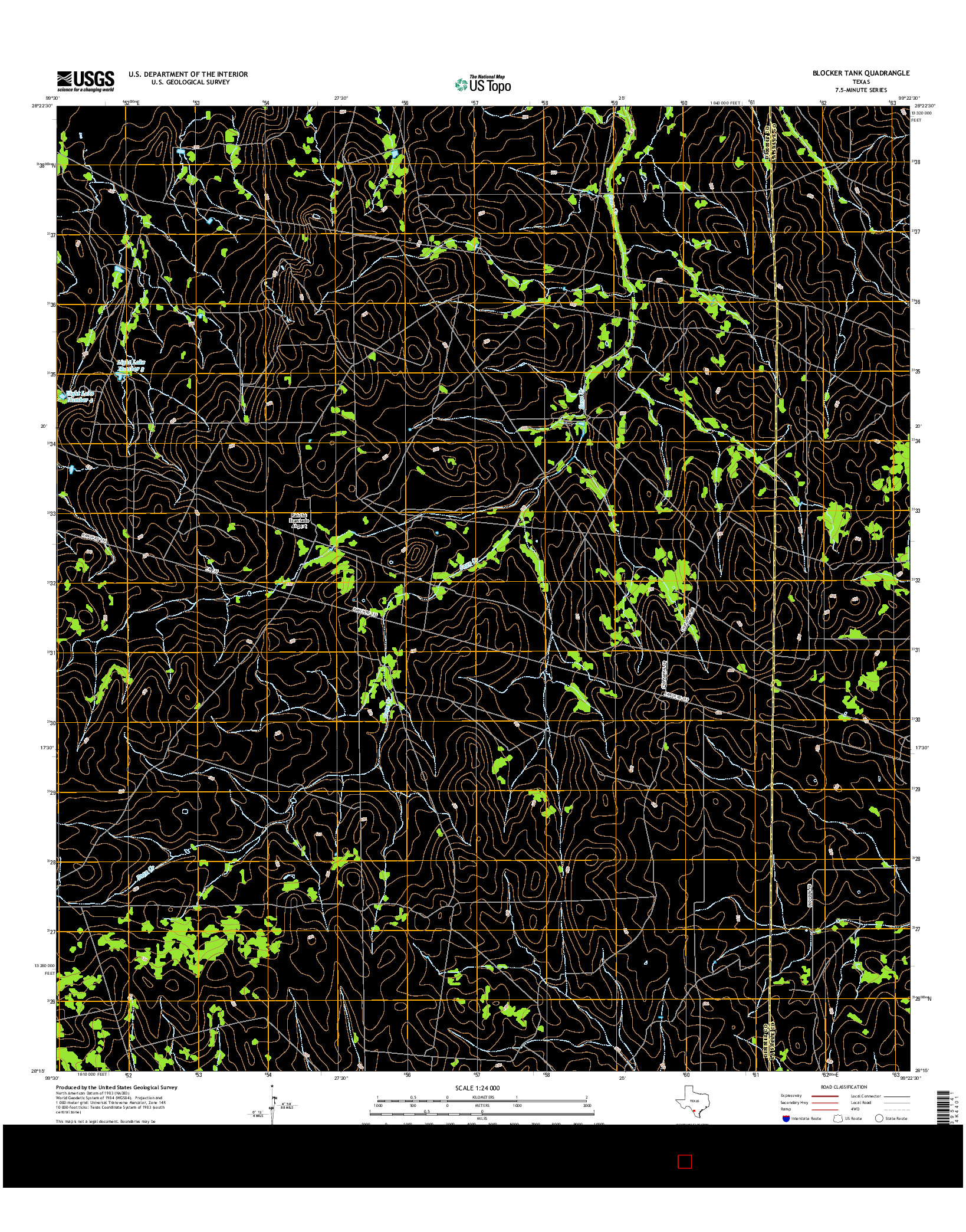 USGS US TOPO 7.5-MINUTE MAP FOR BLOCKER TANK, TX 2016