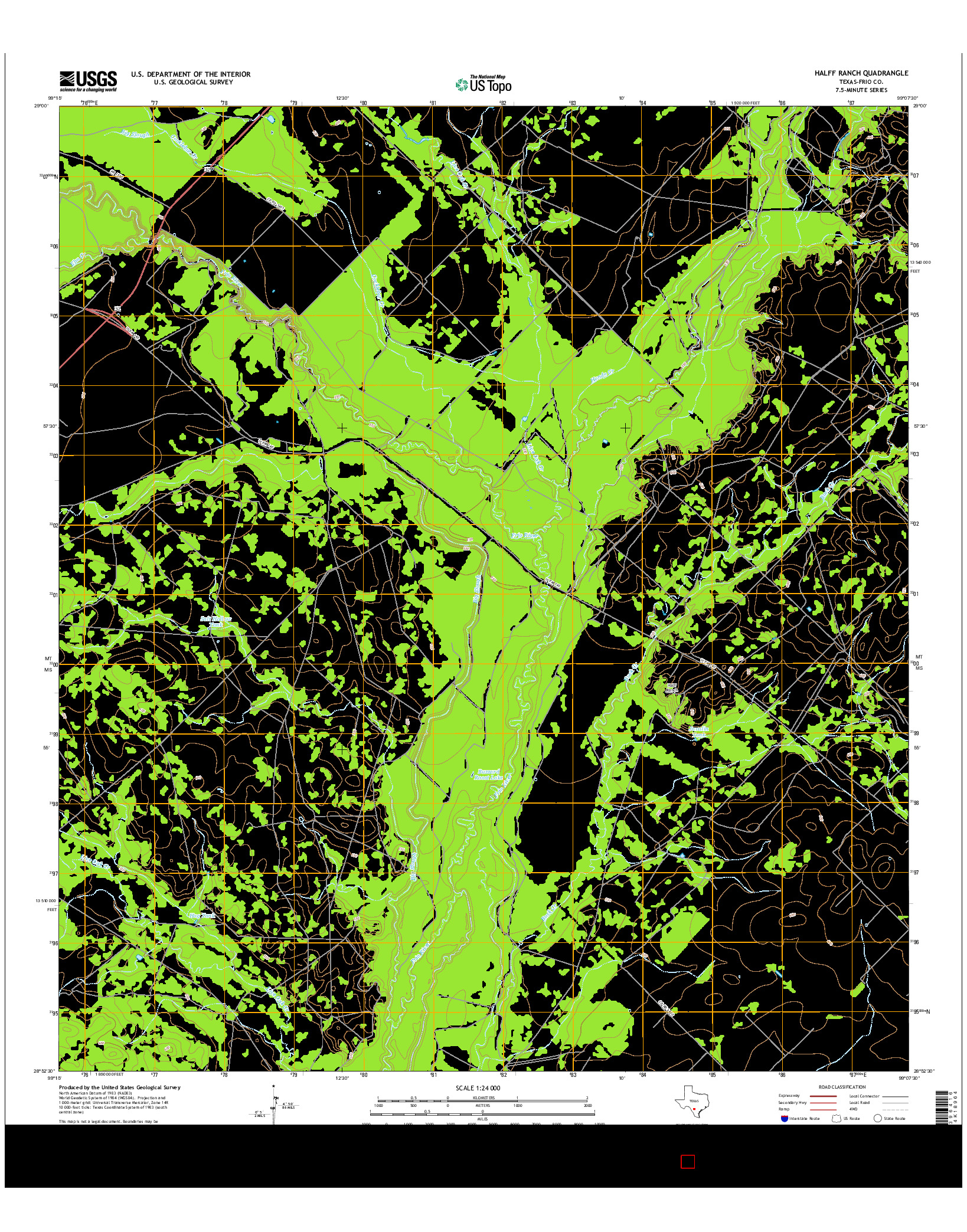 USGS US TOPO 7.5-MINUTE MAP FOR HALFF RANCH, TX 2016