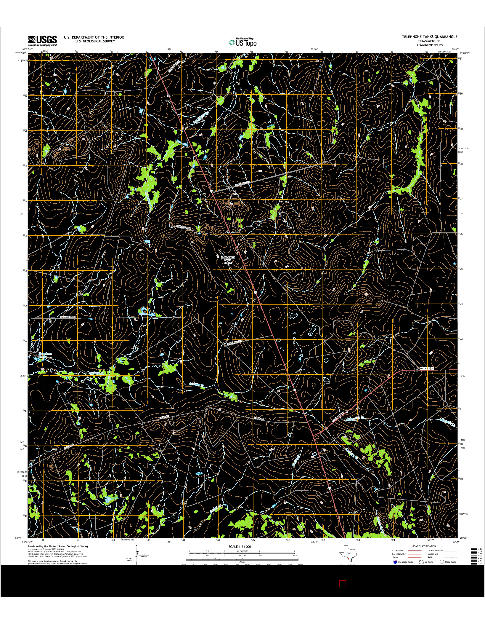 USGS US TOPO 7.5-MINUTE MAP FOR TELEPHONE TANKS, TX 2016