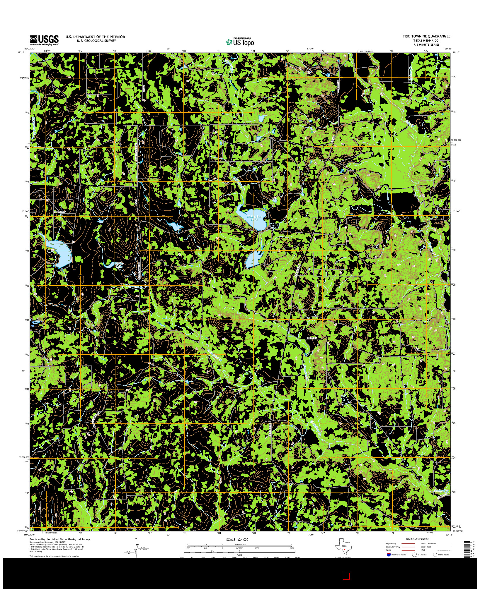 USGS US TOPO 7.5-MINUTE MAP FOR FRIO TOWN NE, TX 2016