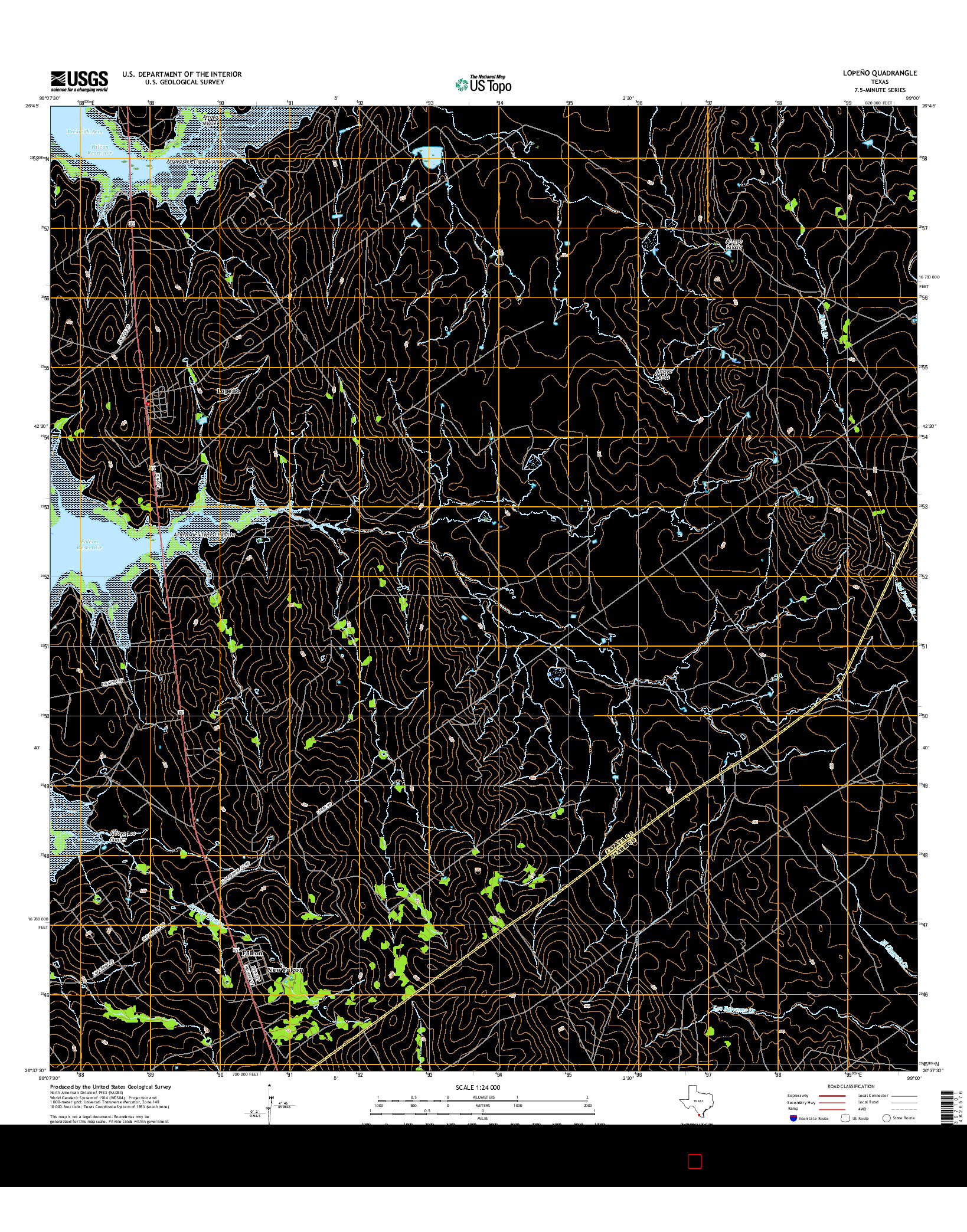 USGS US TOPO 7.5-MINUTE MAP FOR LOPEñO, TX 2016