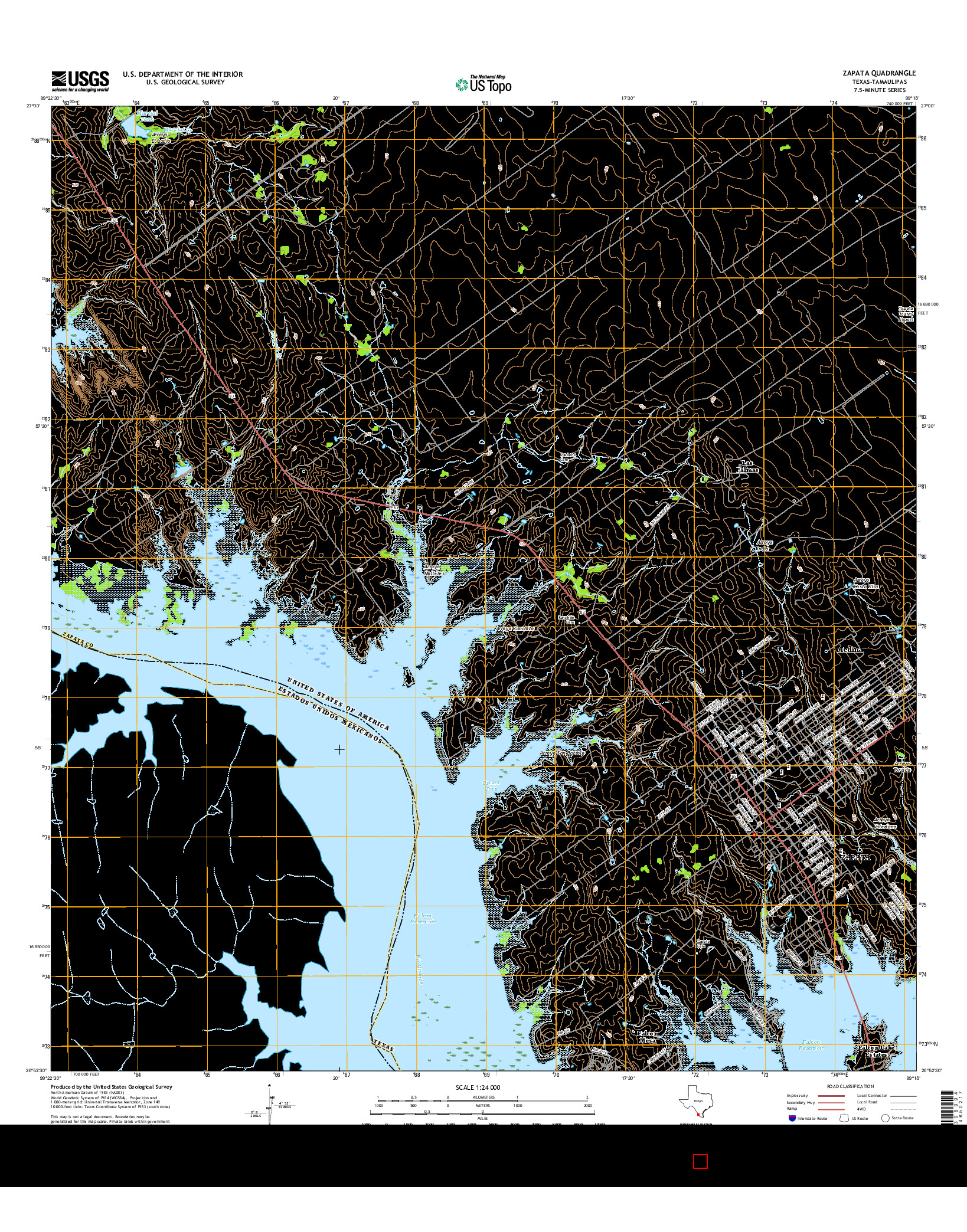 USGS US TOPO 7.5-MINUTE MAP FOR ZAPATA, TX-TAM 2016