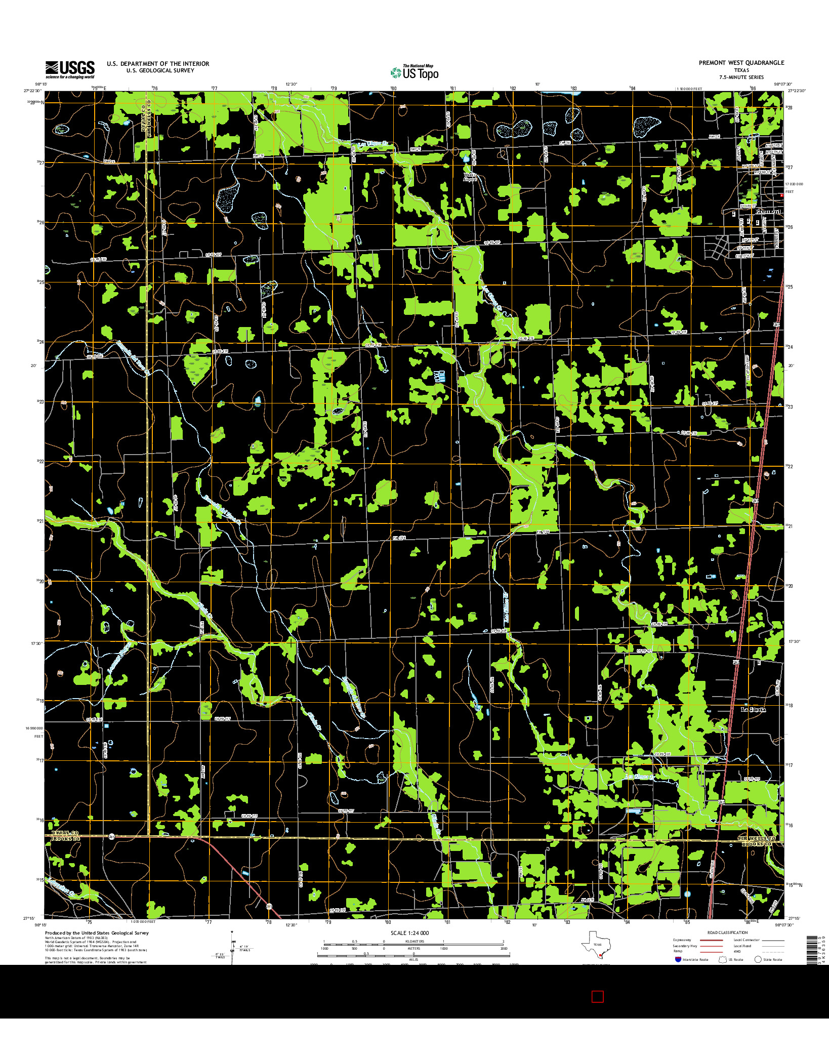 USGS US TOPO 7.5-MINUTE MAP FOR PREMONT WEST, TX 2016