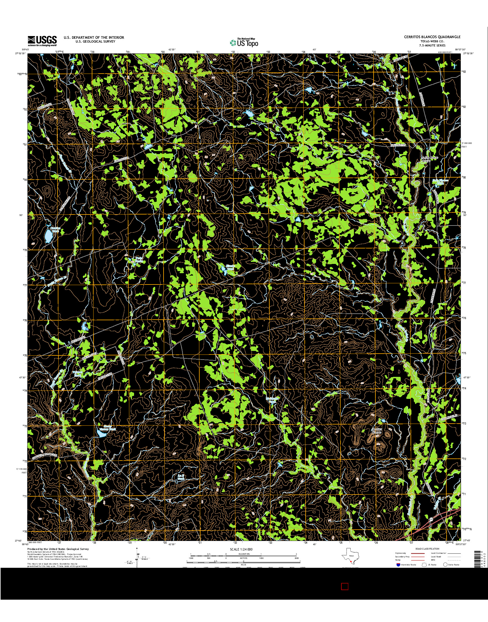 USGS US TOPO 7.5-MINUTE MAP FOR CERRITOS BLANCOS, TX 2016