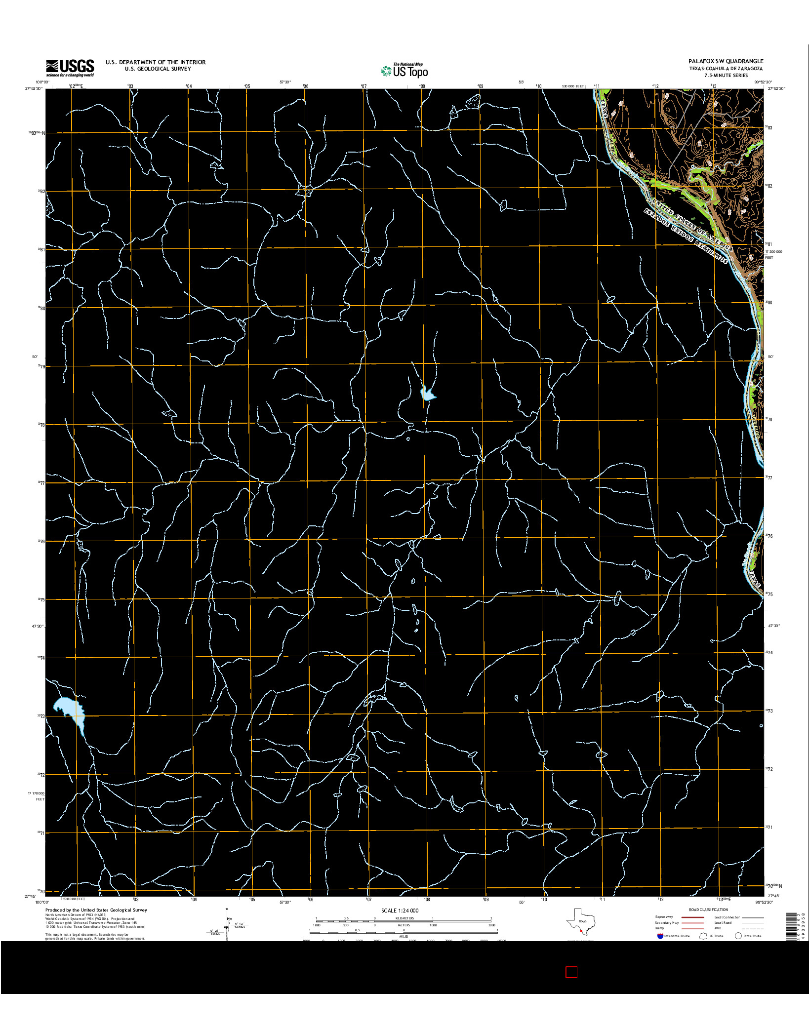 USGS US TOPO 7.5-MINUTE MAP FOR PALAFOX SW, TX-COA 2016