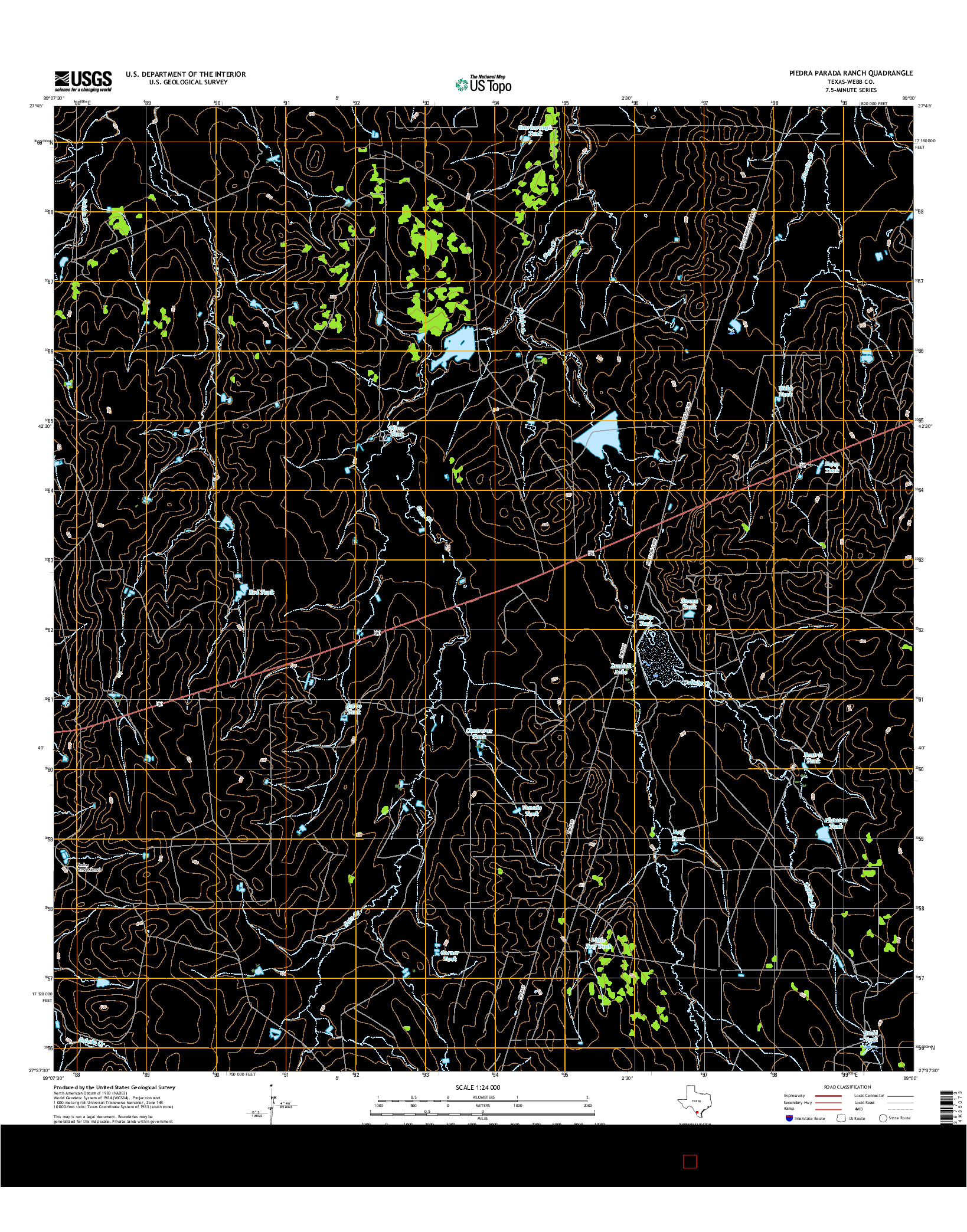 USGS US TOPO 7.5-MINUTE MAP FOR PIEDRA PARADA RANCH, TX 2016