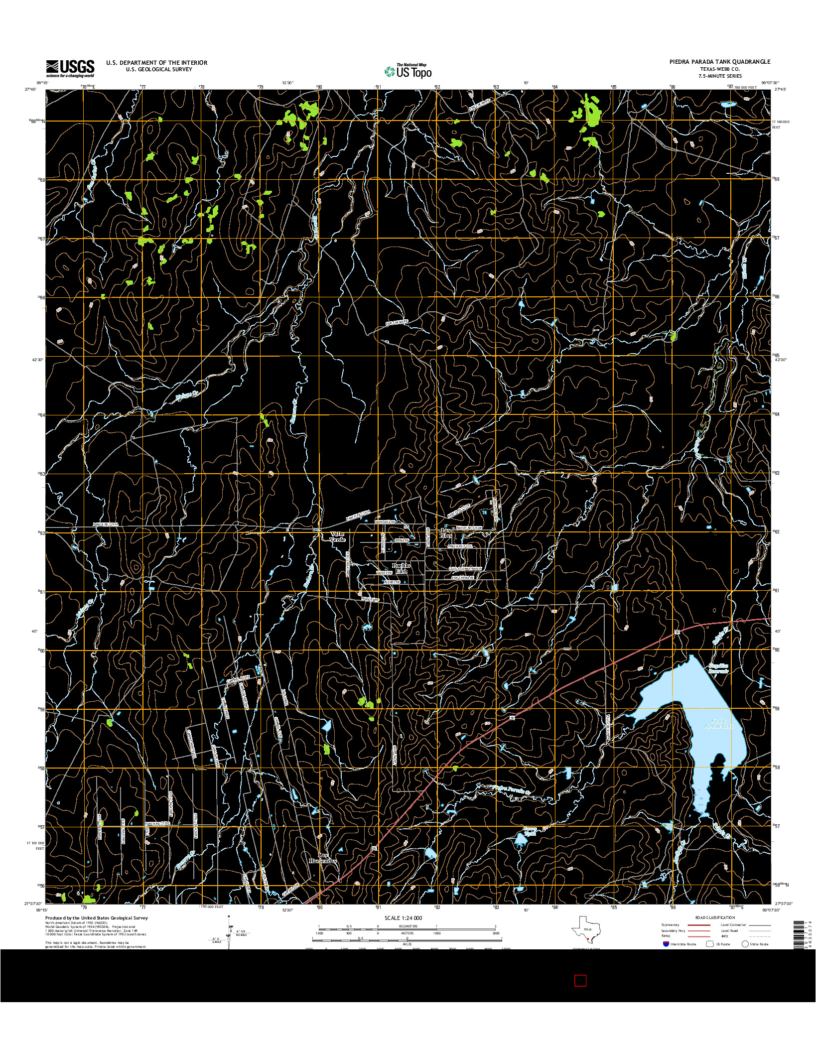 USGS US TOPO 7.5-MINUTE MAP FOR PIEDRA PARADA TANK, TX 2016