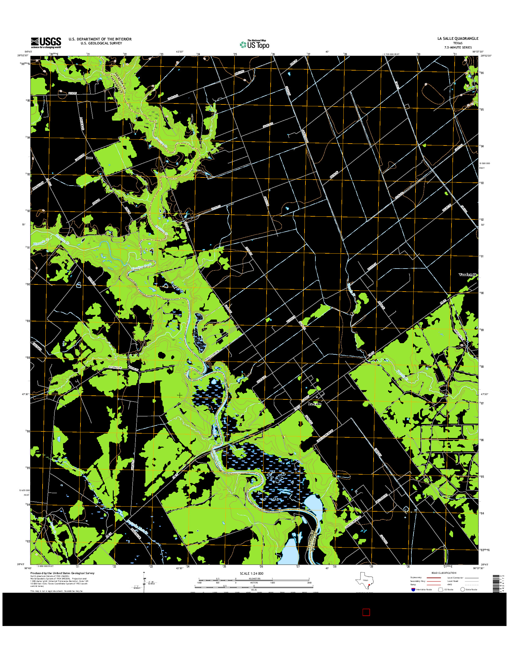 USGS US TOPO 7.5-MINUTE MAP FOR LA SALLE, TX 2016
