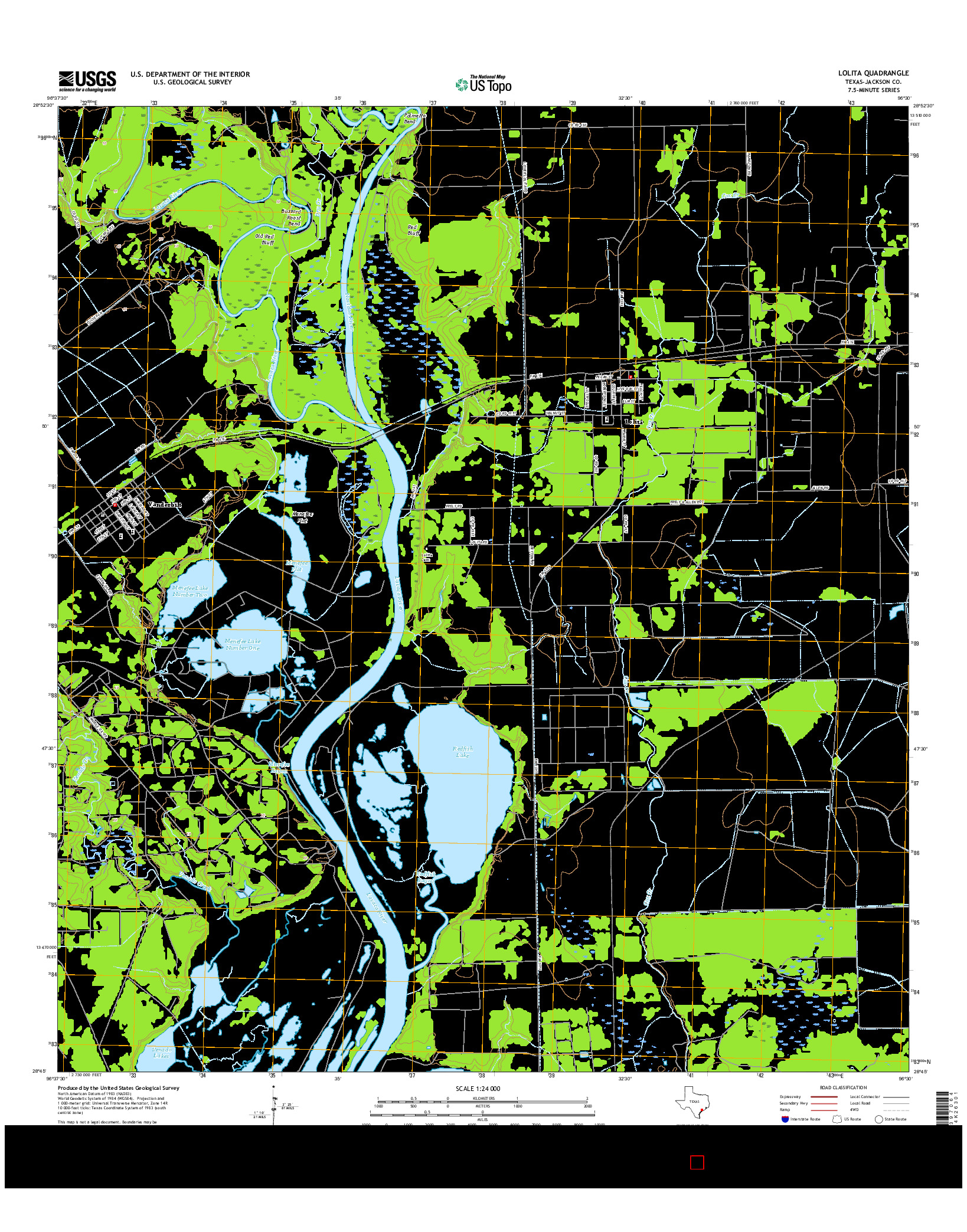 USGS US TOPO 7.5-MINUTE MAP FOR LOLITA, TX 2016