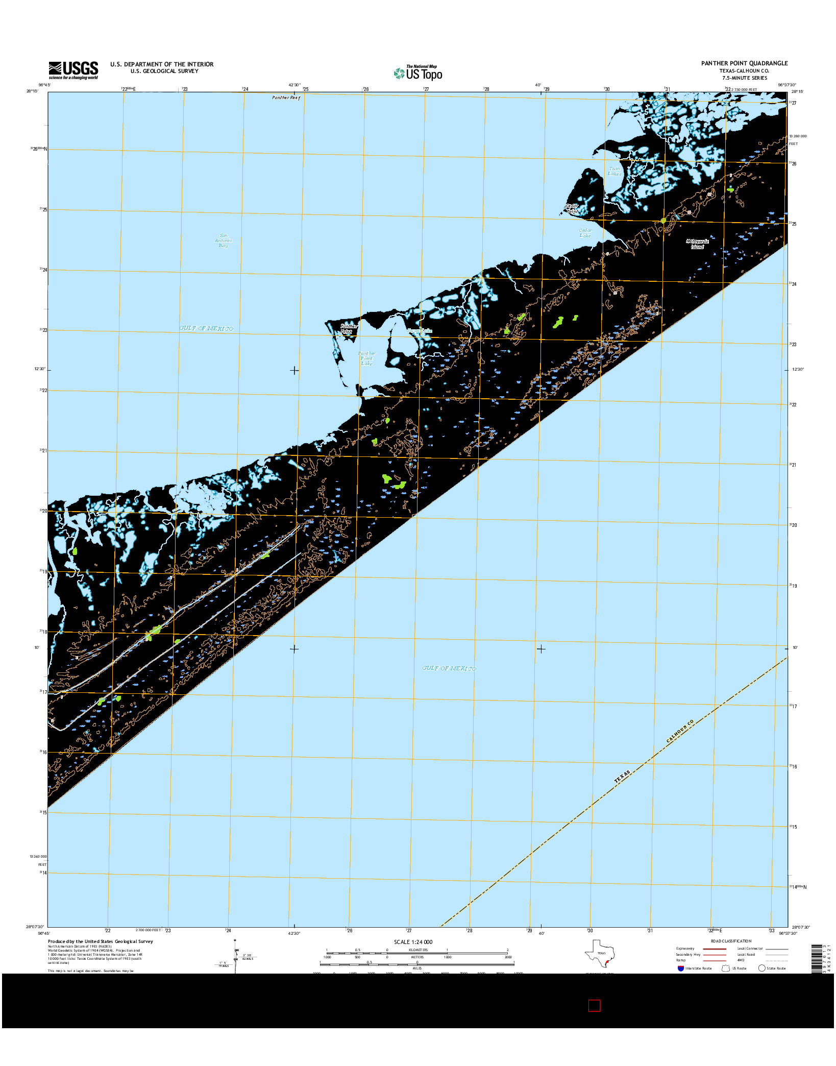 USGS US TOPO 7.5-MINUTE MAP FOR PANTHER POINT, TX 2016