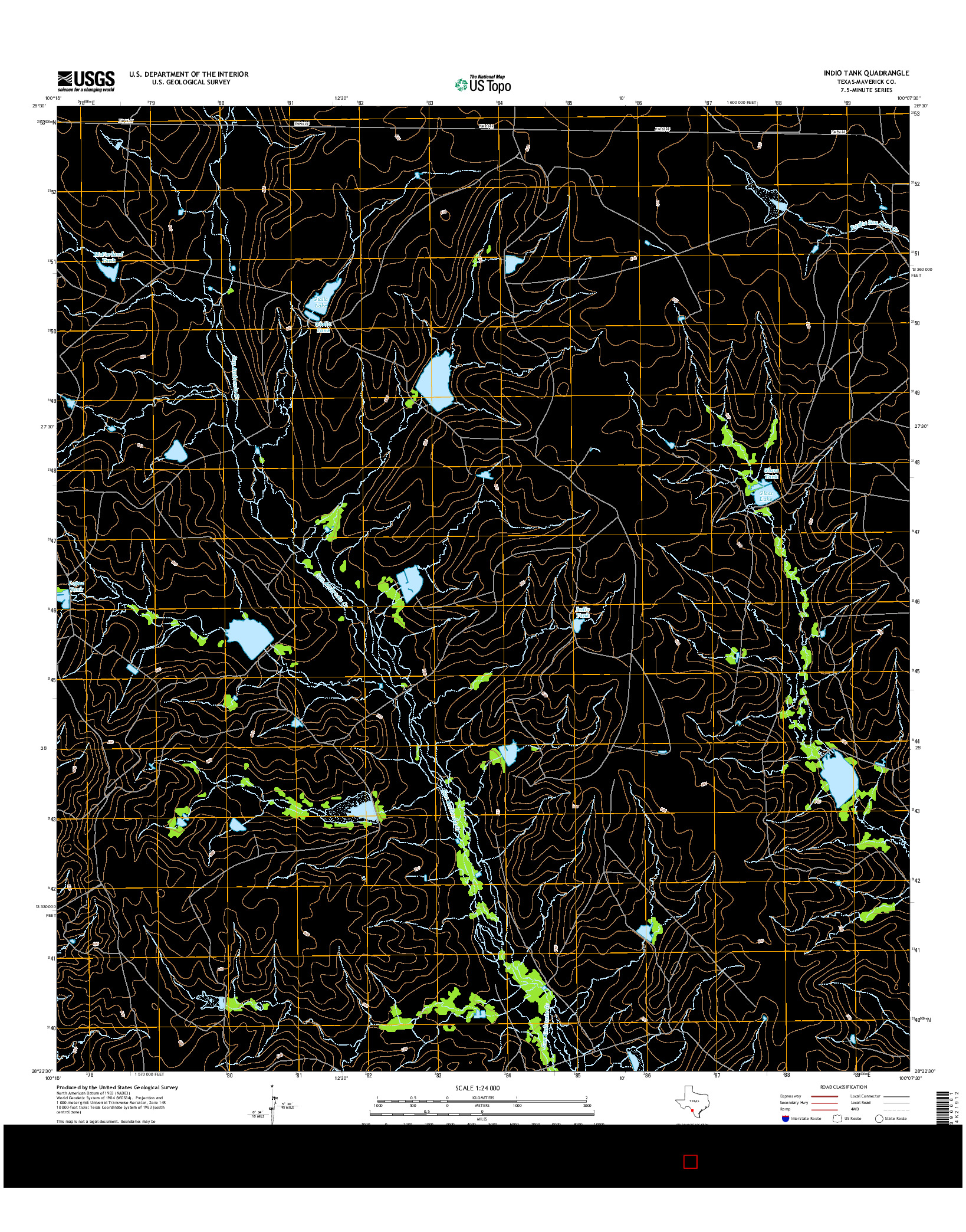 USGS US TOPO 7.5-MINUTE MAP FOR INDIO TANK, TX 2016