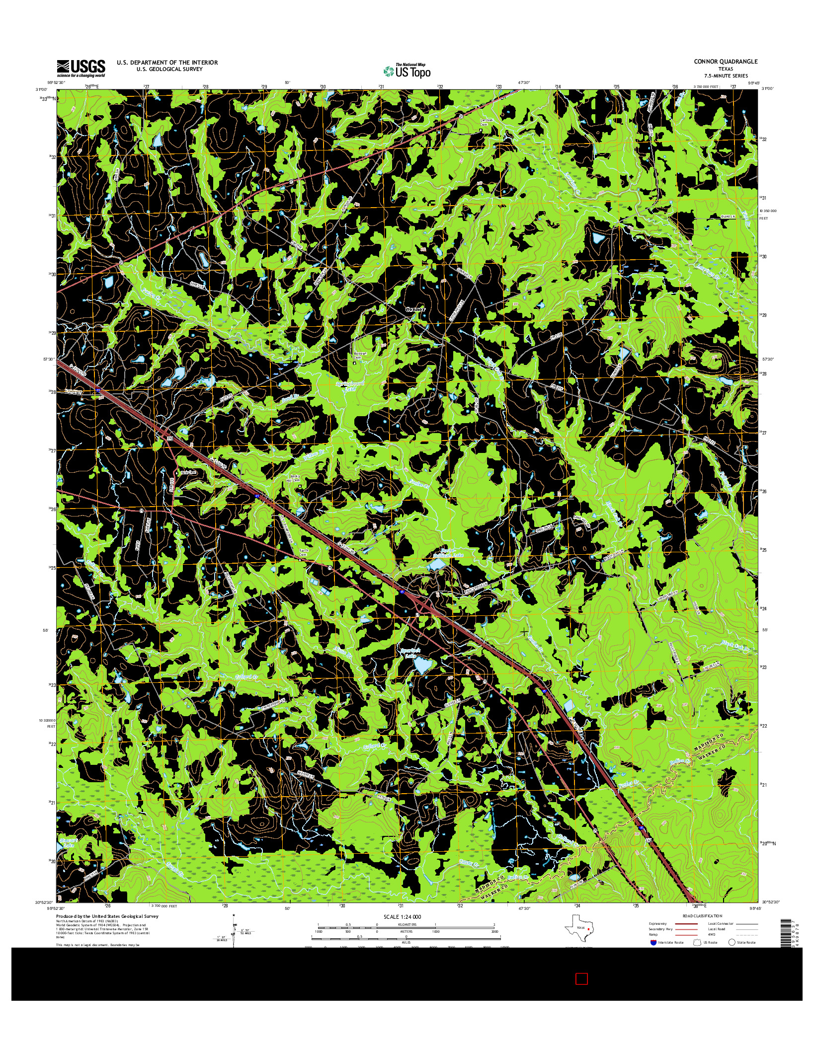 USGS US TOPO 7.5-MINUTE MAP FOR CONNOR, TX 2016