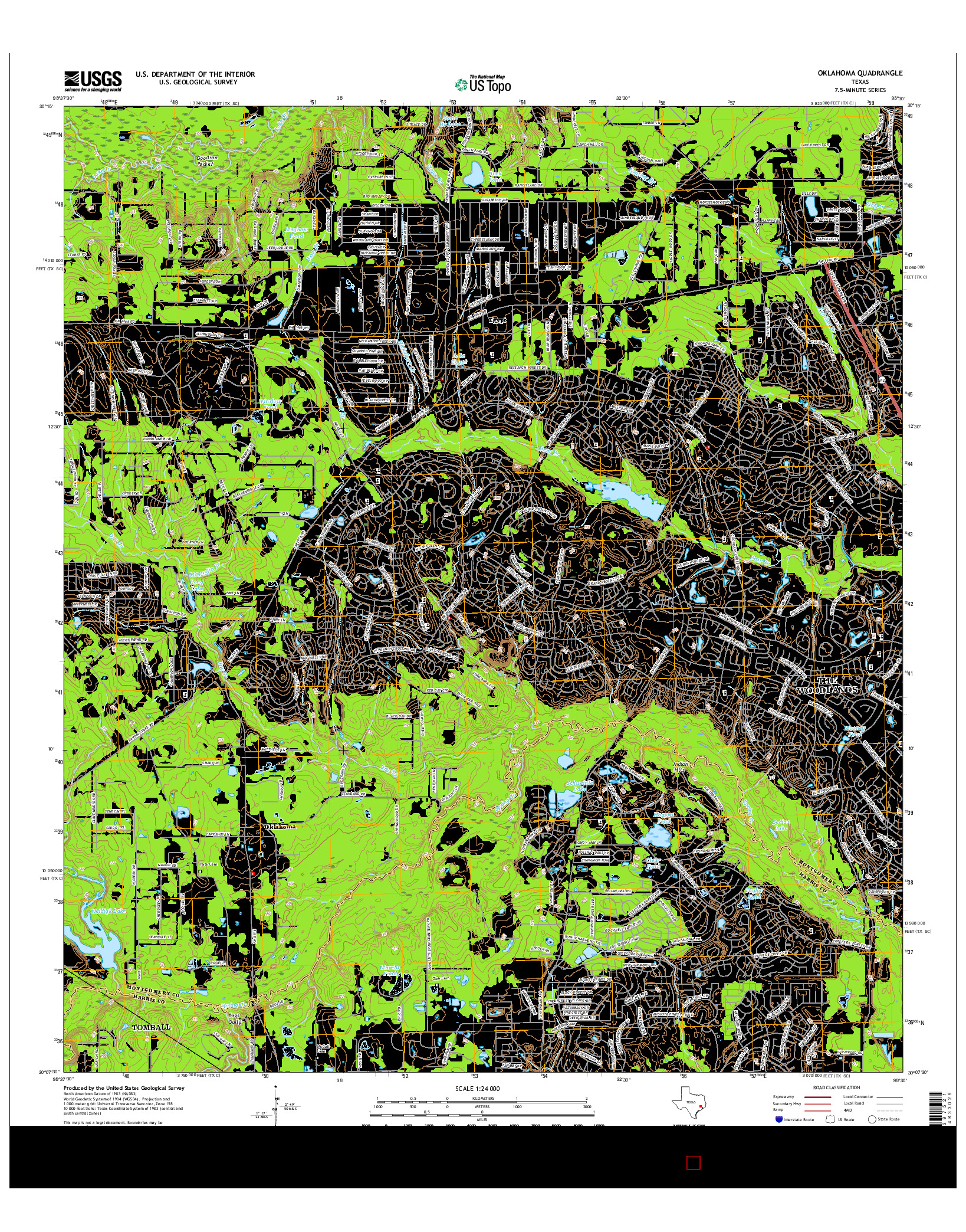 USGS US TOPO 7.5-MINUTE MAP FOR OKLAHOMA, TX 2016