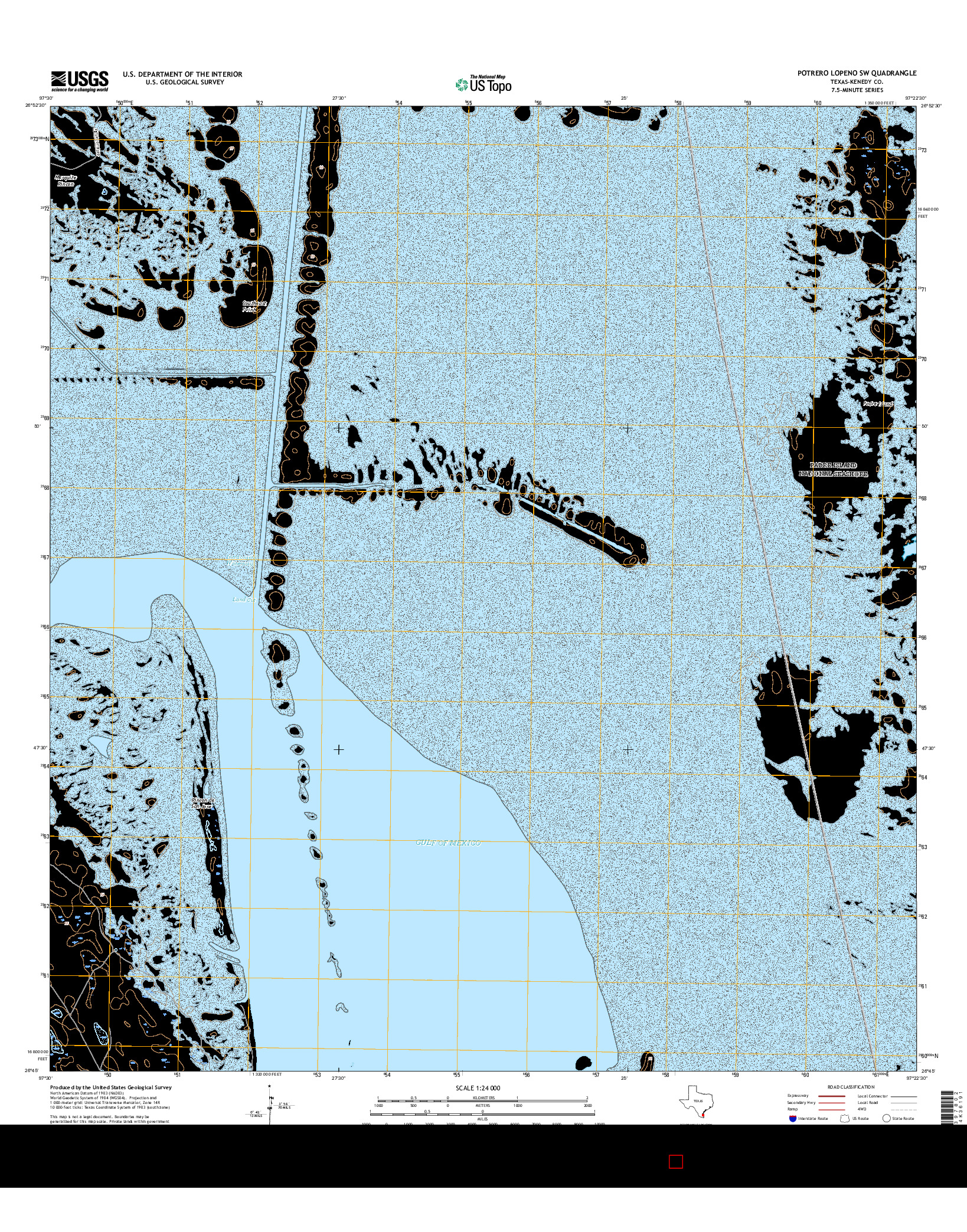 USGS US TOPO 7.5-MINUTE MAP FOR POTRERO LOPENO SW, TX 2016