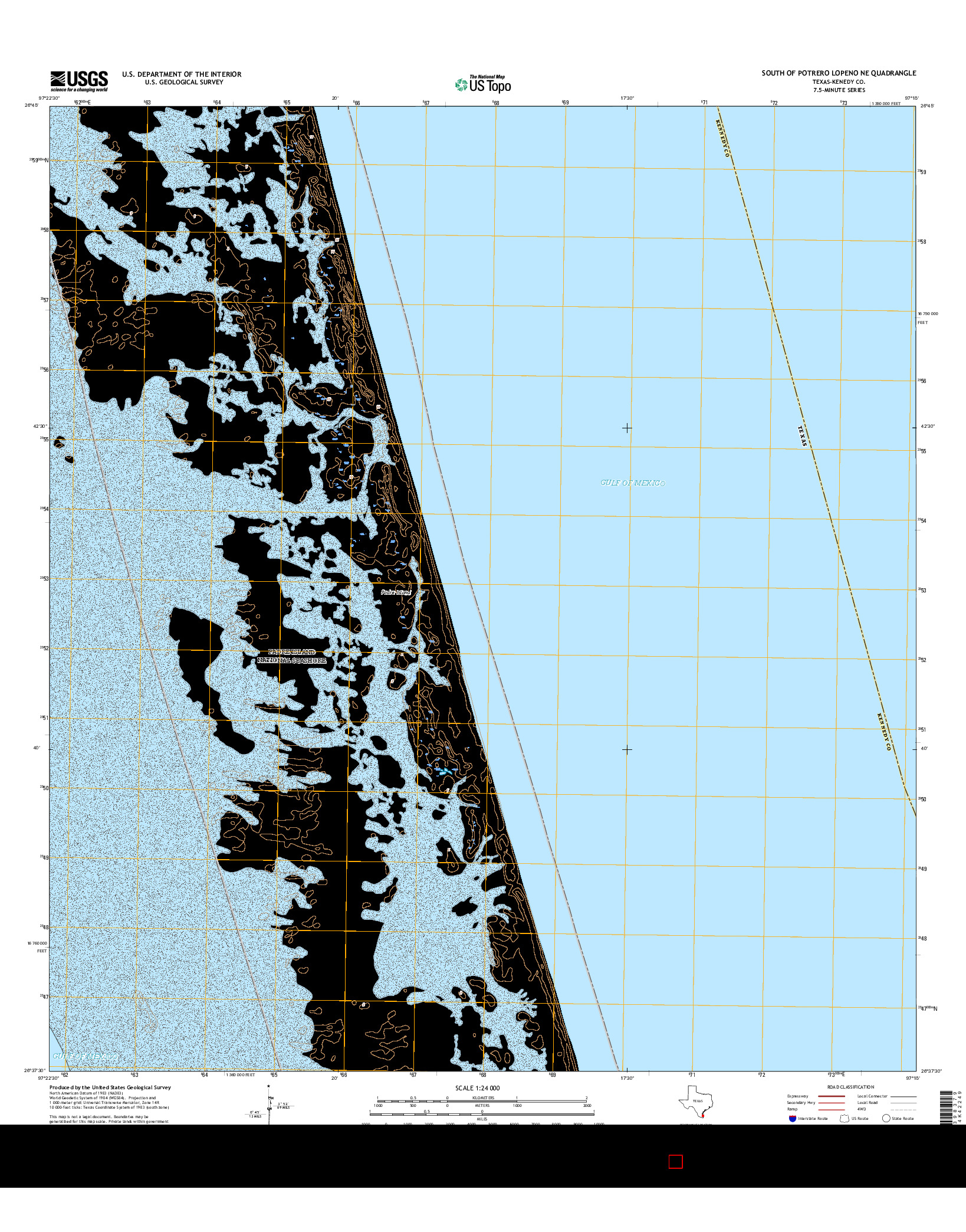 USGS US TOPO 7.5-MINUTE MAP FOR SOUTH OF POTRERO LOPENO NE, TX 2016