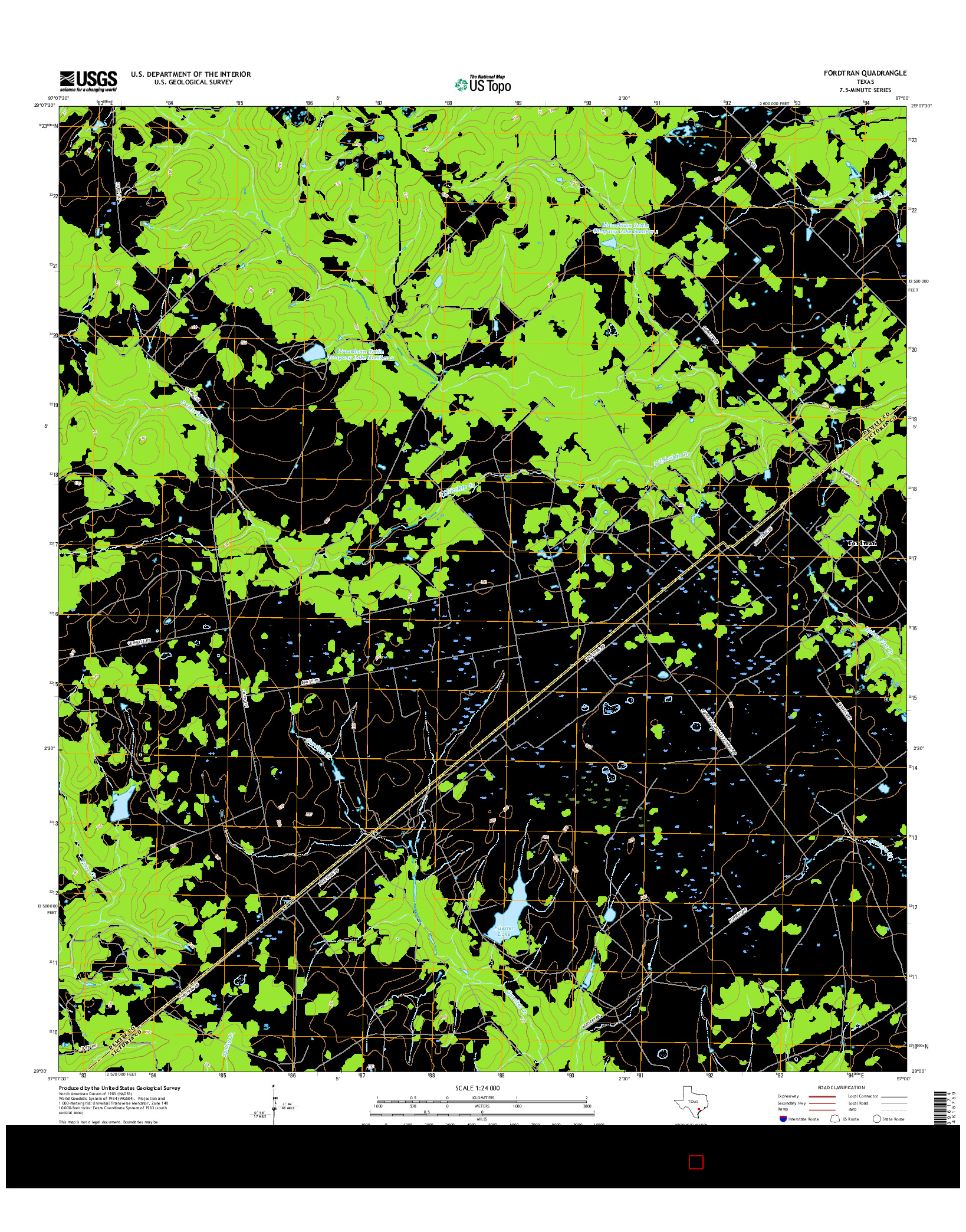 USGS US TOPO 7.5-MINUTE MAP FOR FORDTRAN, TX 2016