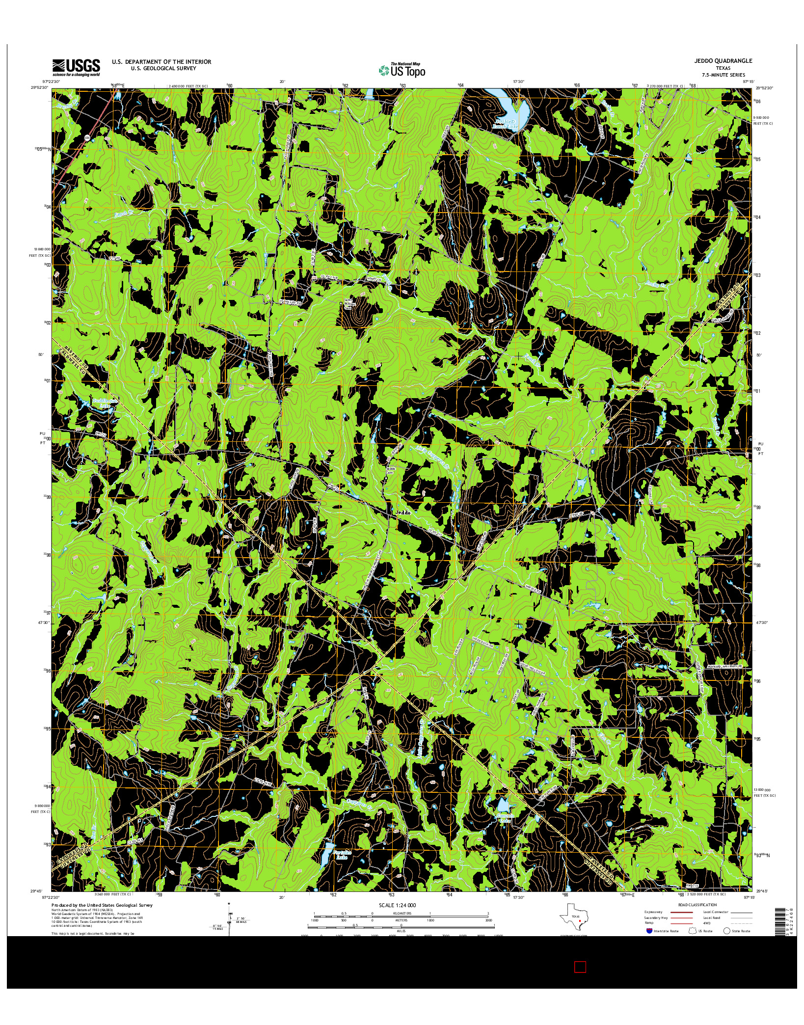 USGS US TOPO 7.5-MINUTE MAP FOR JEDDO, TX 2016