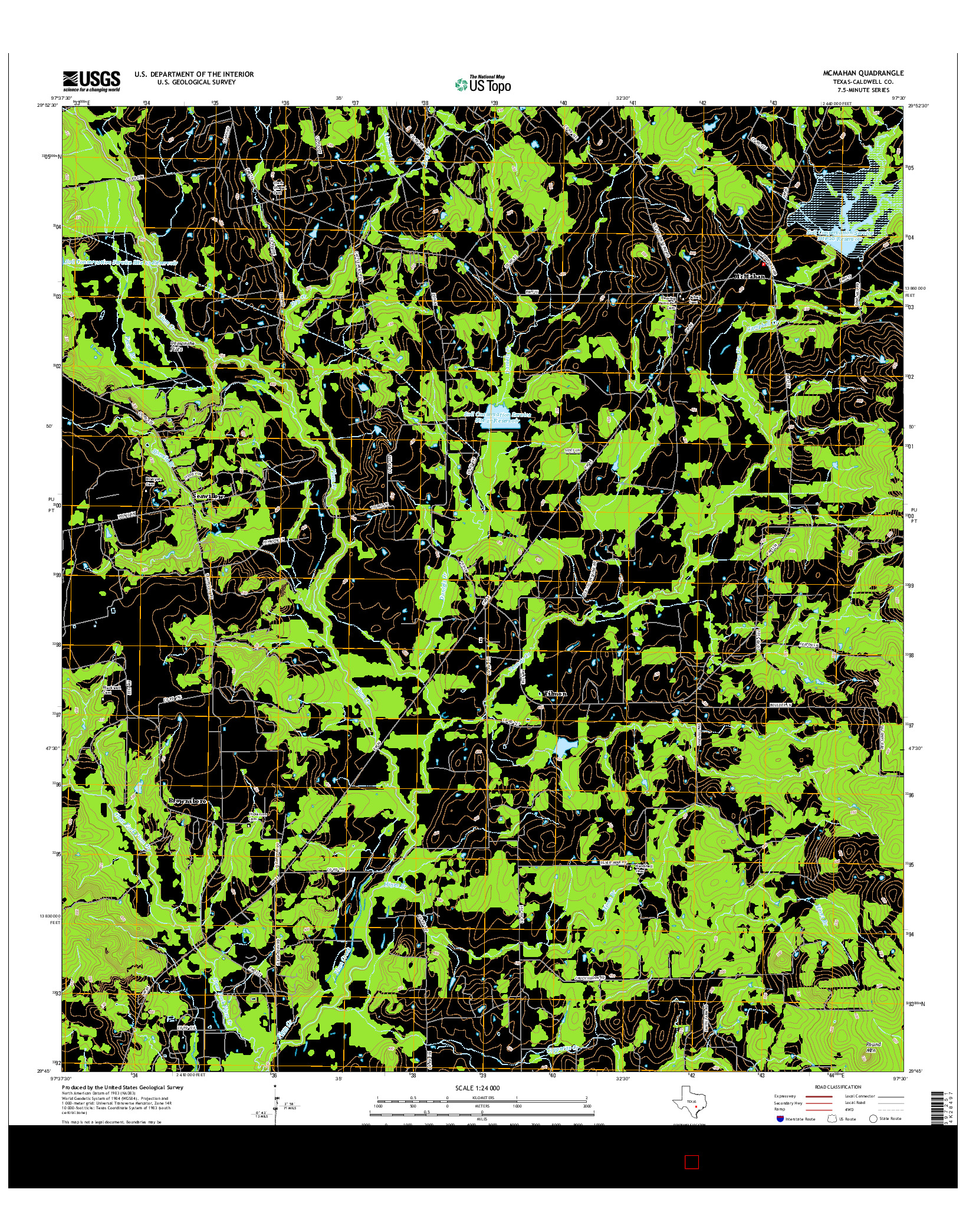 USGS US TOPO 7.5-MINUTE MAP FOR MCMAHAN, TX 2016