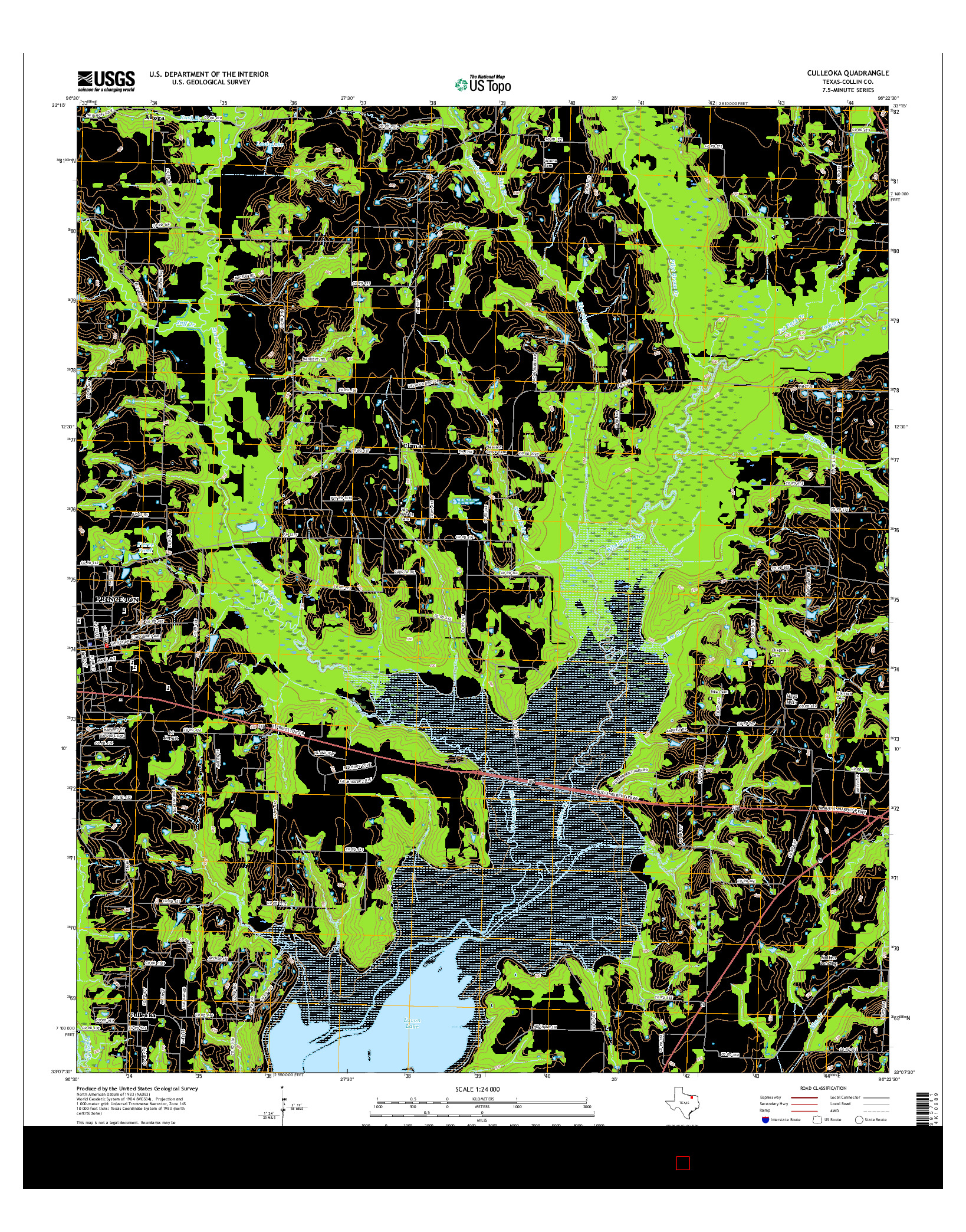 USGS US TOPO 7.5-MINUTE MAP FOR CULLEOKA, TX 2016