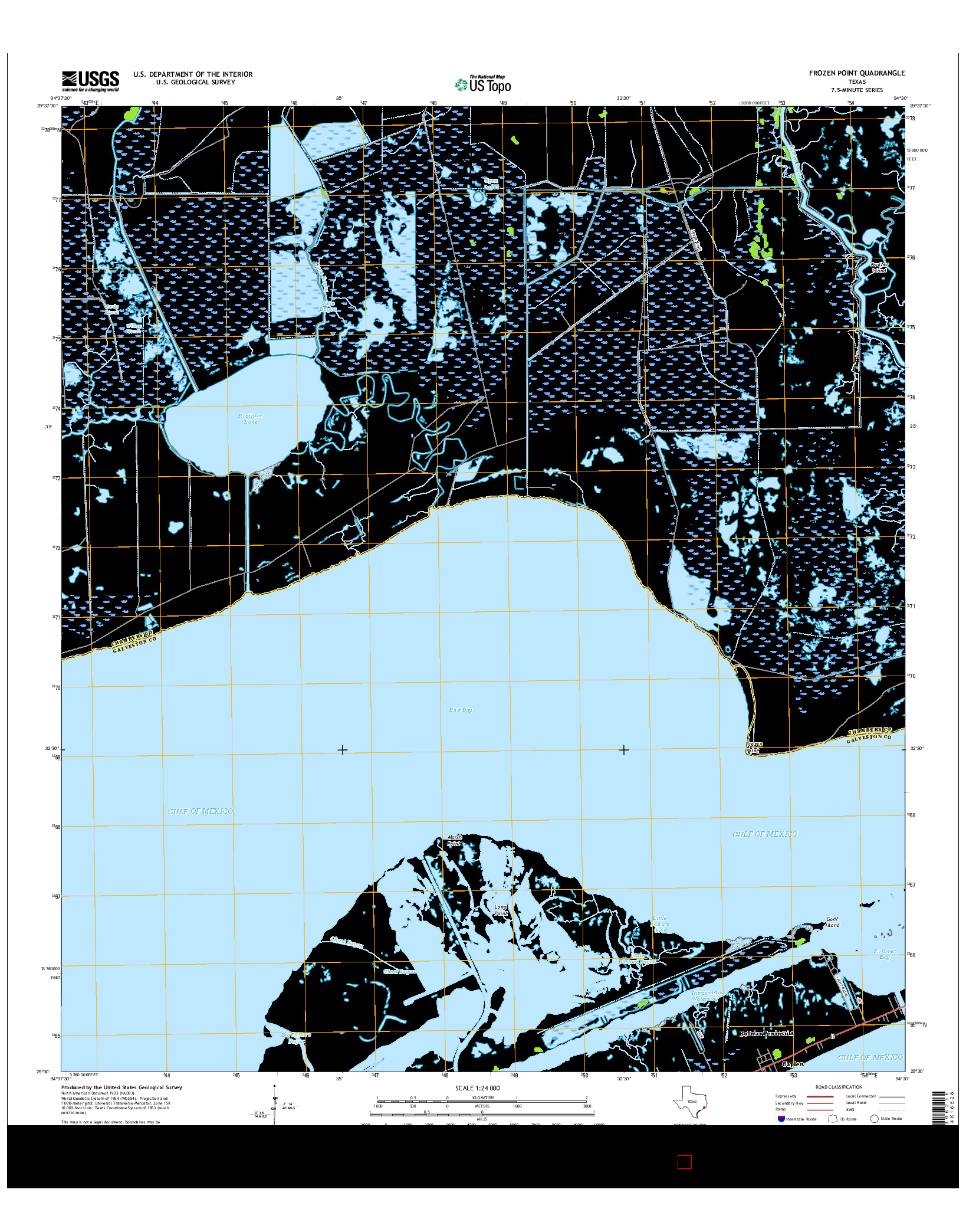 USGS US TOPO 7.5-MINUTE MAP FOR FROZEN POINT, TX 2016