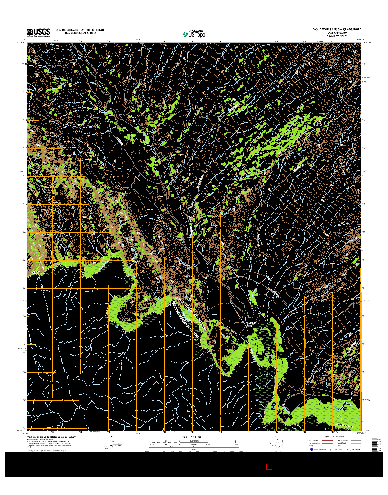 USGS US TOPO 7.5-MINUTE MAP FOR EAGLE MOUNTAINS SW, TX-CHH 2016