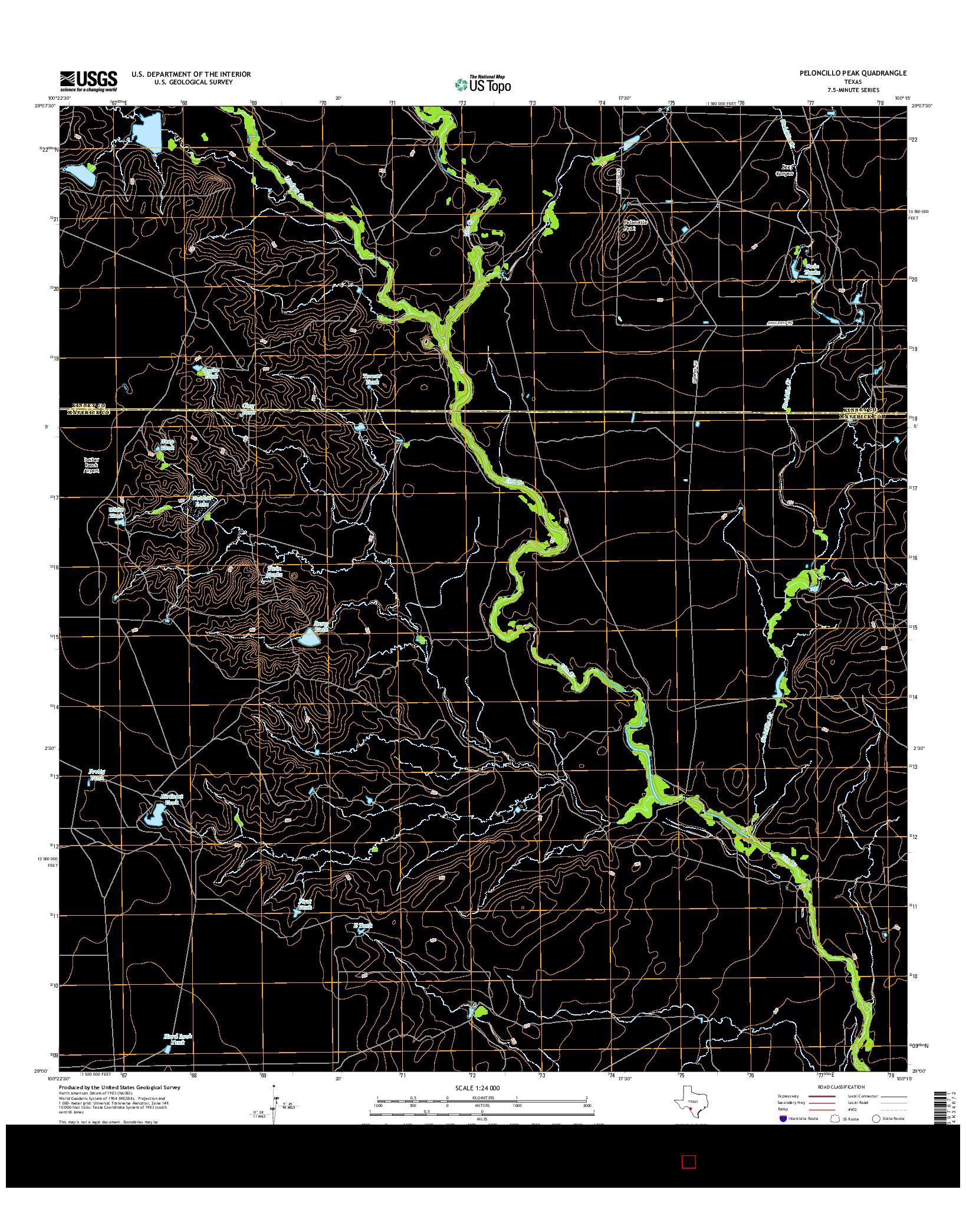 USGS US TOPO 7.5-MINUTE MAP FOR PELONCILLO PEAK, TX 2016
