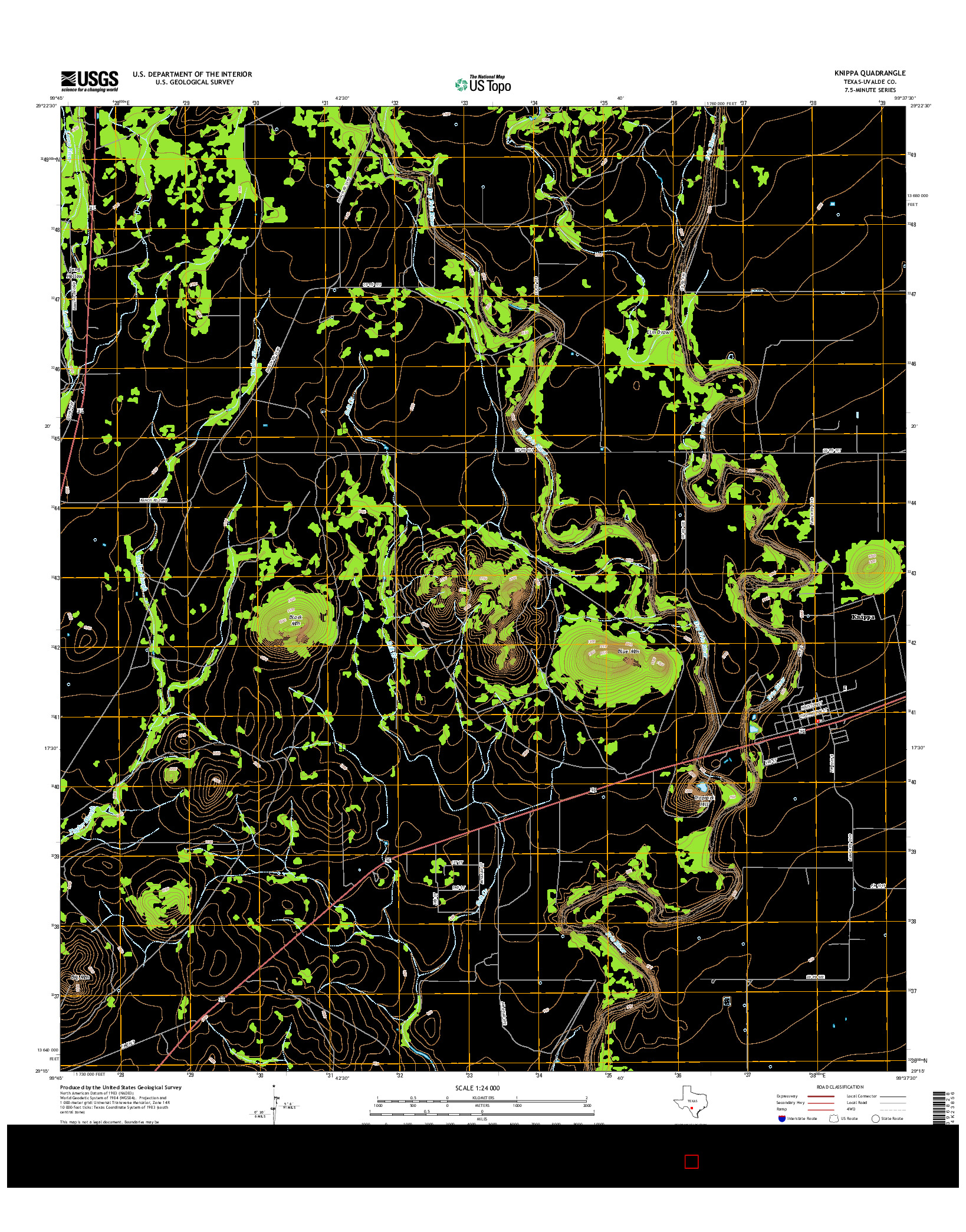 USGS US TOPO 7.5-MINUTE MAP FOR KNIPPA, TX 2016