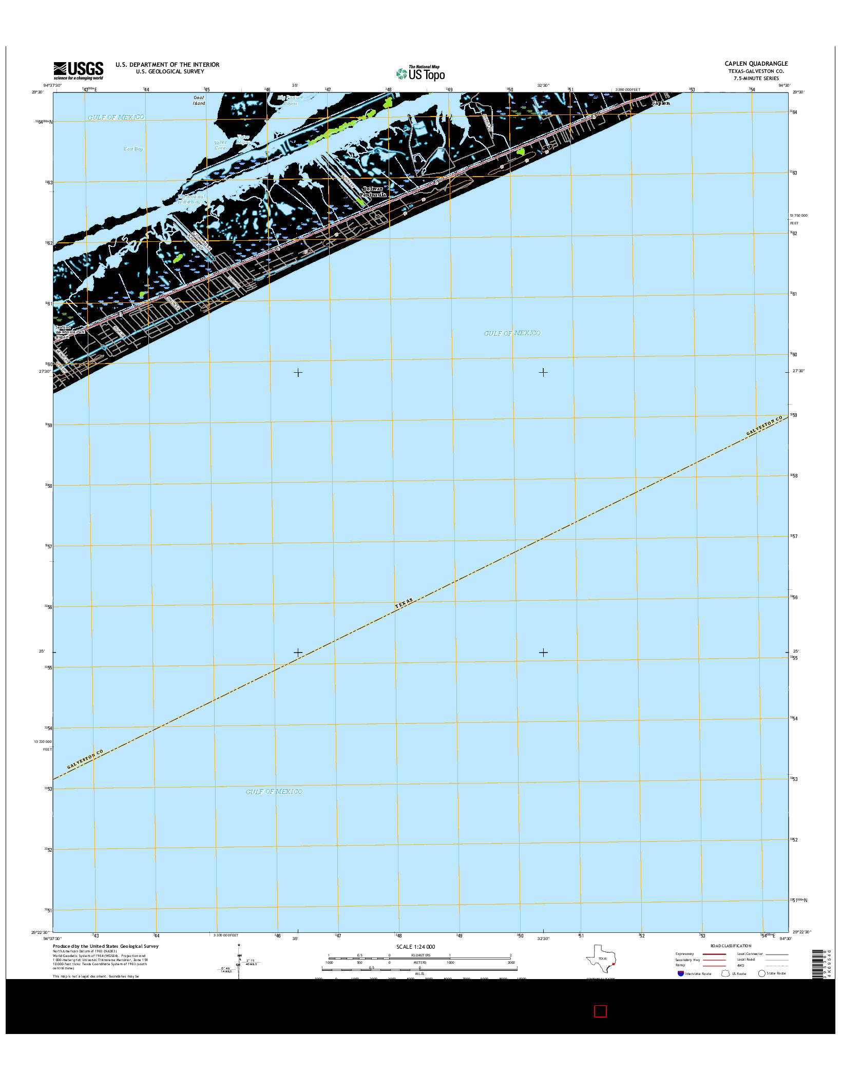 USGS US TOPO 7.5-MINUTE MAP FOR CAPLEN, TX 2016