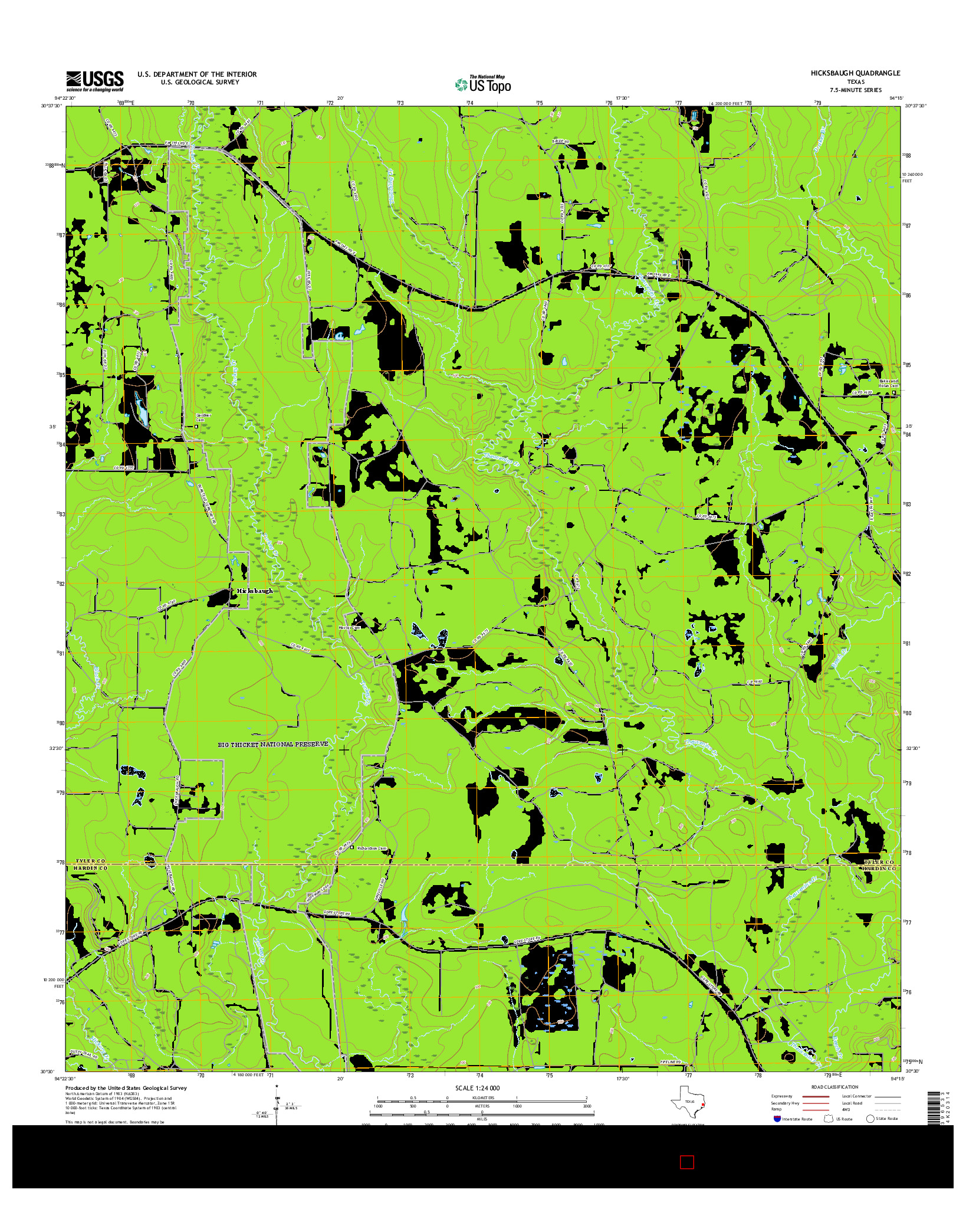 USGS US TOPO 7.5-MINUTE MAP FOR HICKSBAUGH, TX 2016