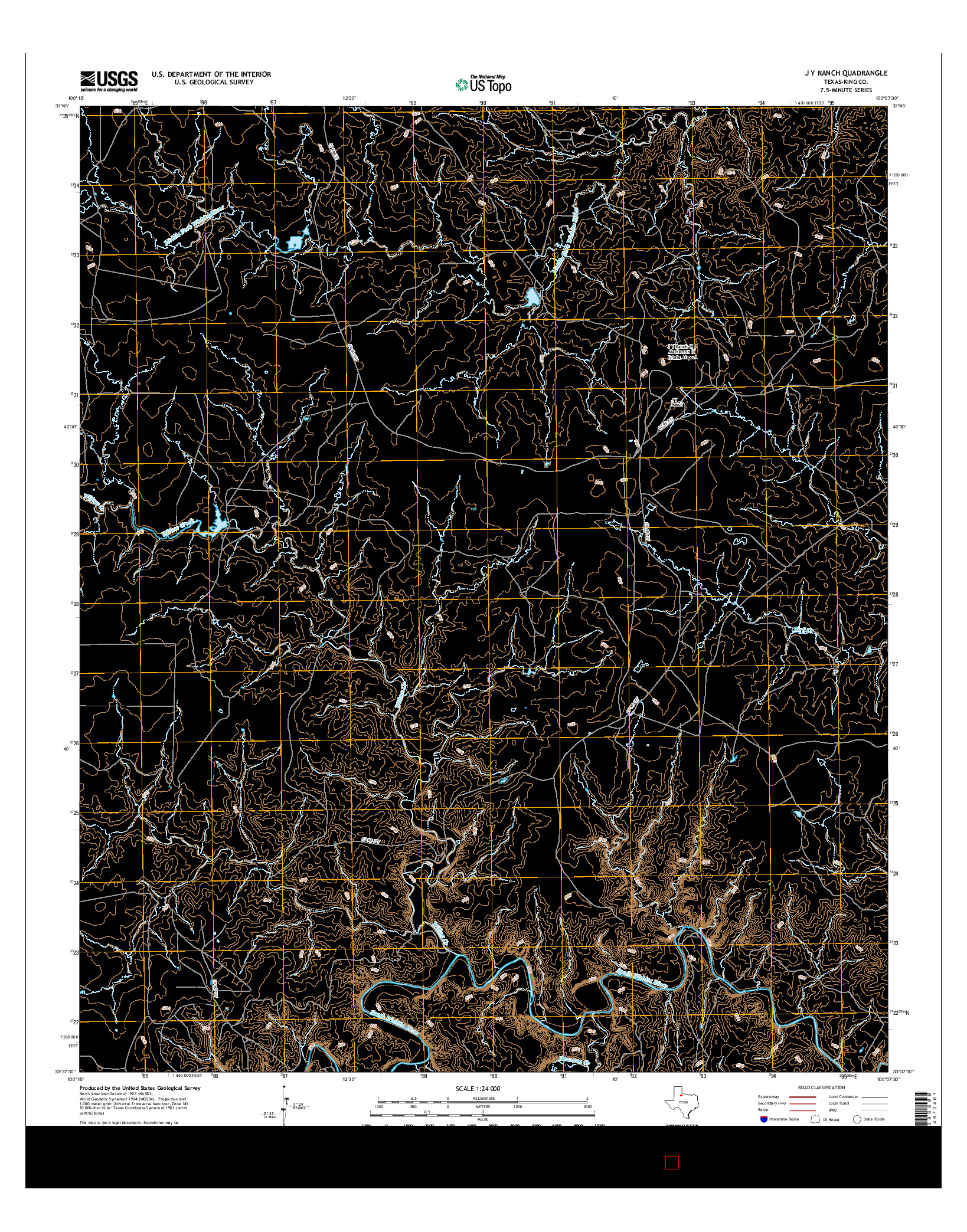 USGS US TOPO 7.5-MINUTE MAP FOR J Y RANCH, TX 2016