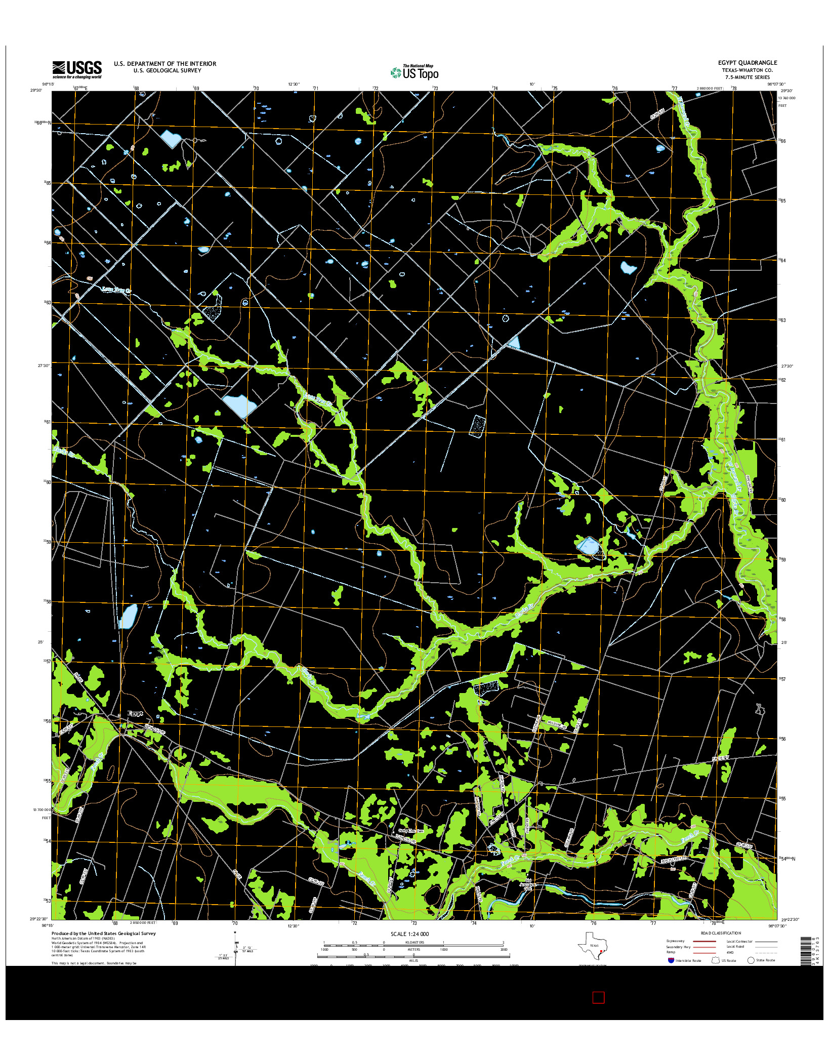 USGS US TOPO 7.5-MINUTE MAP FOR EGYPT, TX 2016