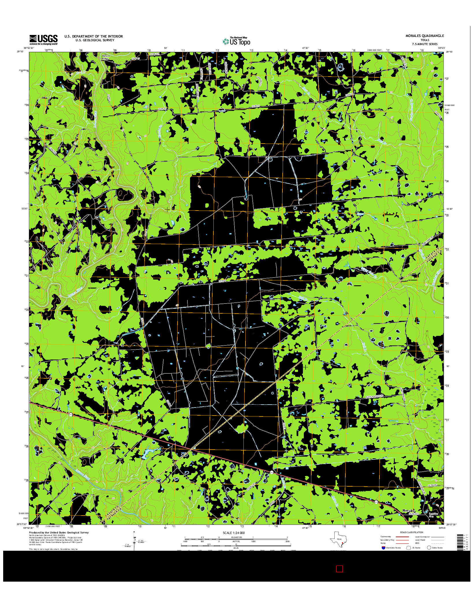 USGS US TOPO 7.5-MINUTE MAP FOR MORALES, TX 2016