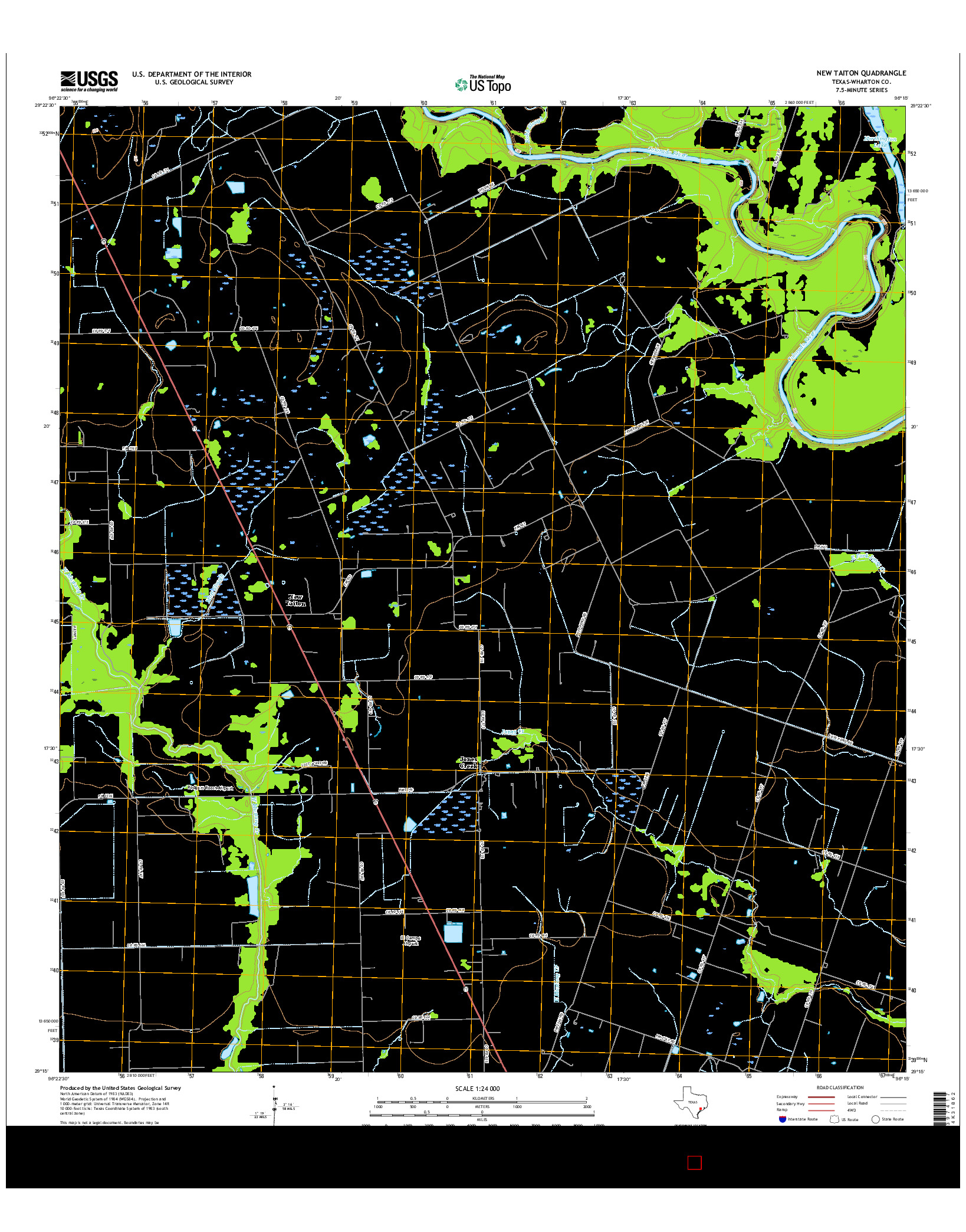 USGS US TOPO 7.5-MINUTE MAP FOR NEW TAITON, TX 2016