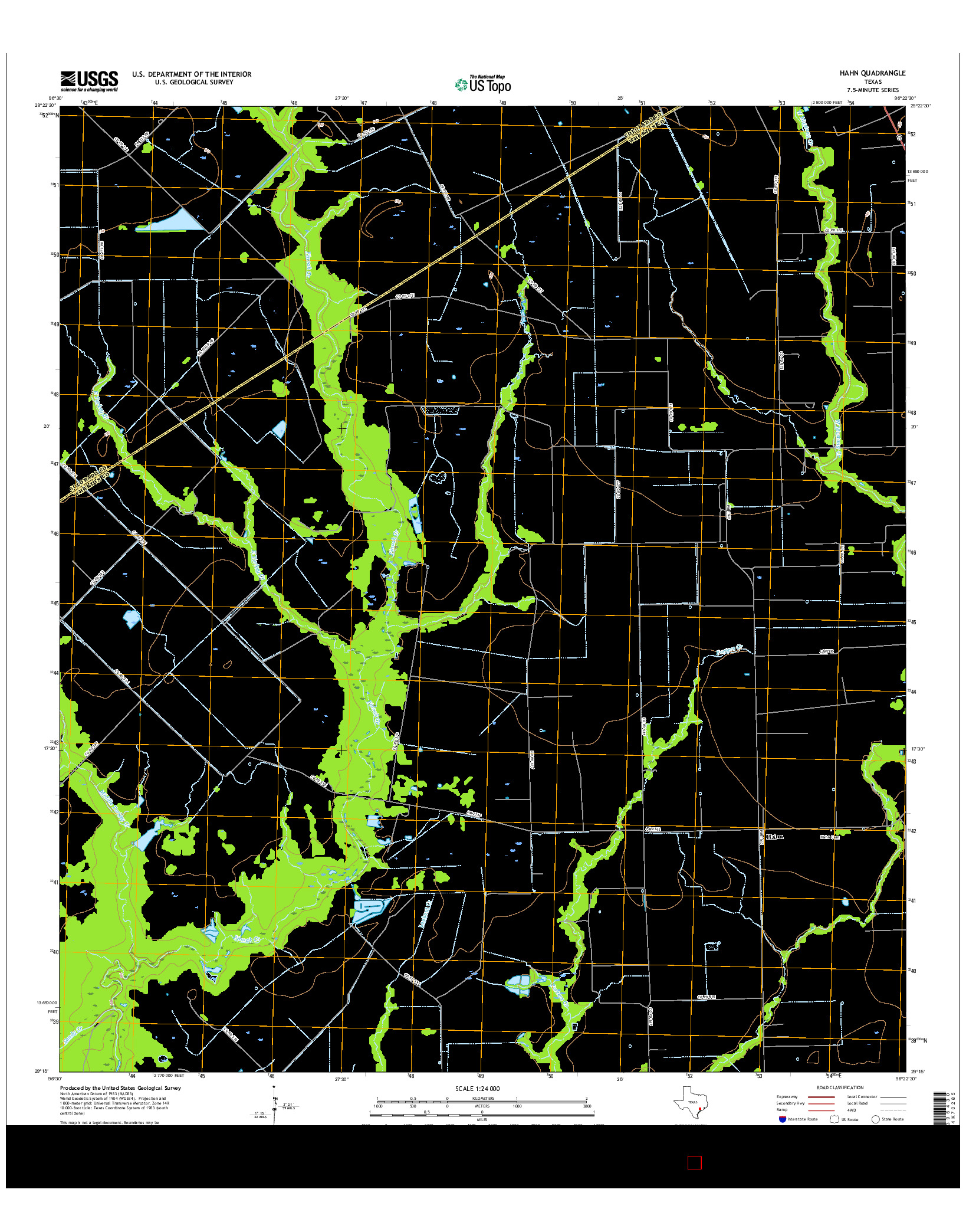 USGS US TOPO 7.5-MINUTE MAP FOR HAHN, TX 2016