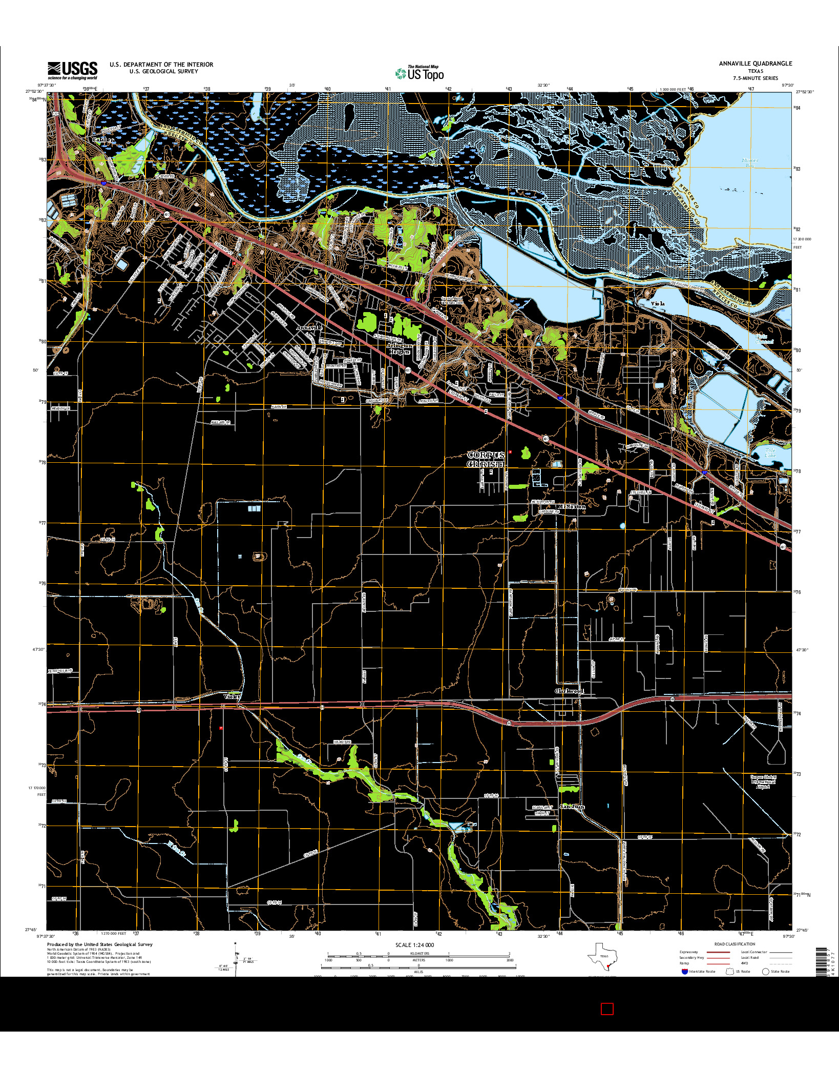 USGS US TOPO 7.5-MINUTE MAP FOR ANNAVILLE, TX 2016