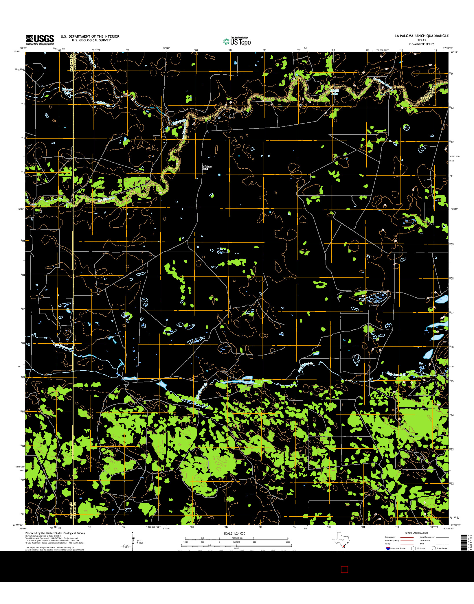 USGS US TOPO 7.5-MINUTE MAP FOR LA PALOMA RANCH, TX 2016