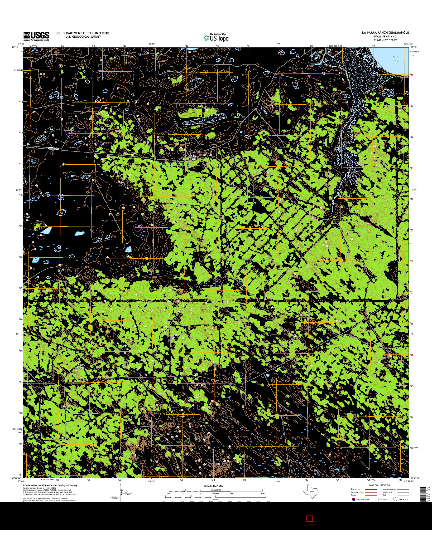 USGS US TOPO 7.5-MINUTE MAP FOR LA PARRA RANCH, TX 2016