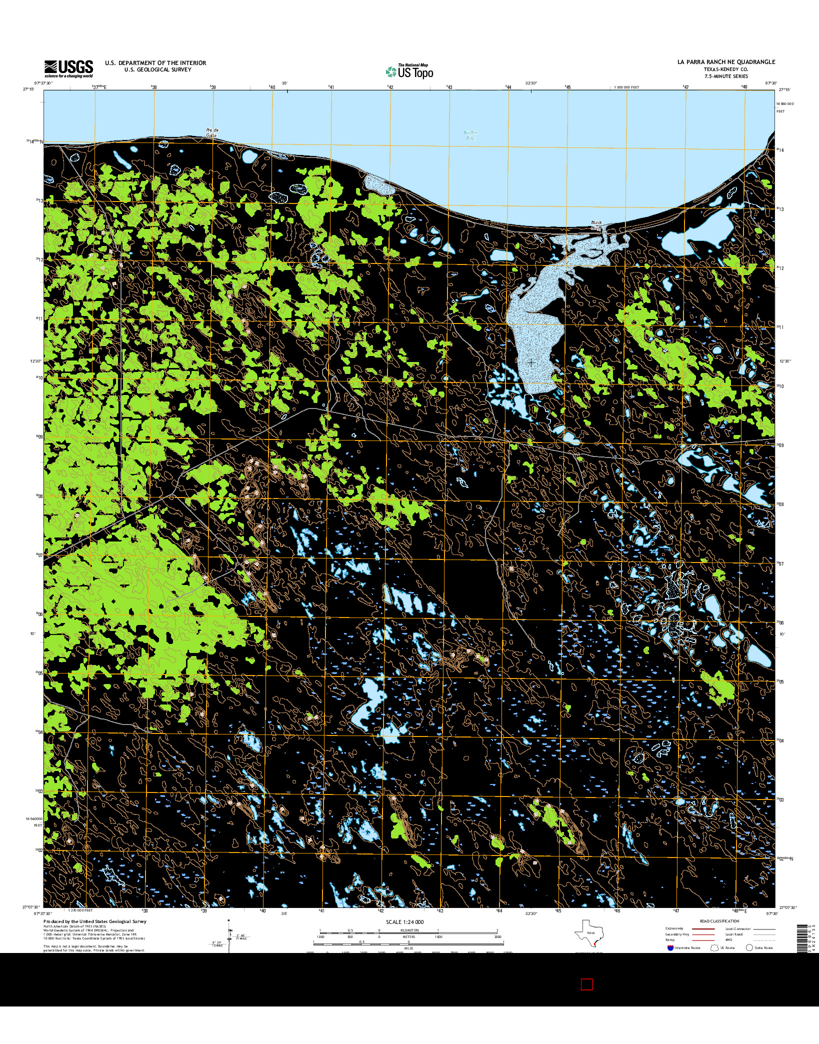 USGS US TOPO 7.5-MINUTE MAP FOR LA PARRA RANCH NE, TX 2016