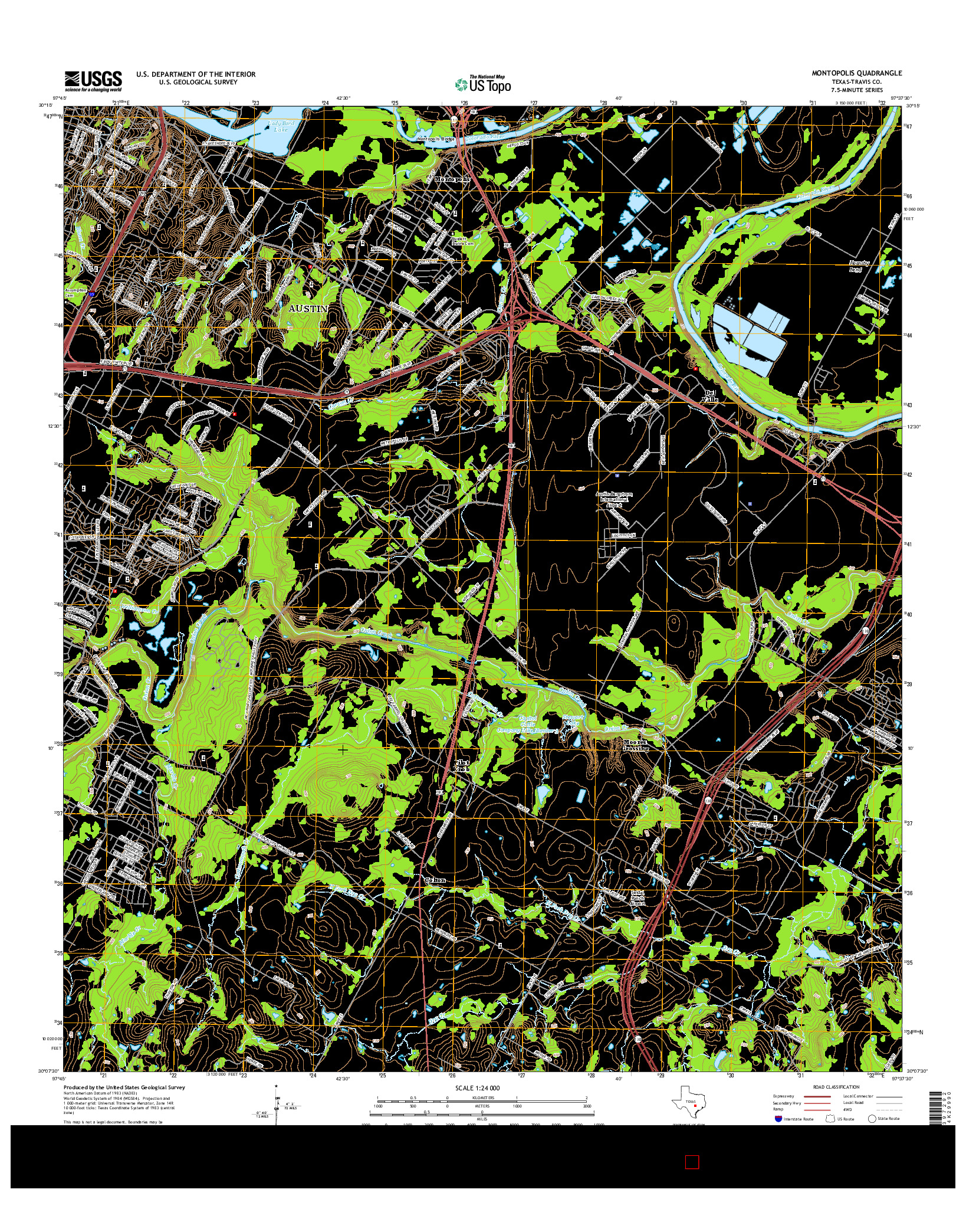 USGS US TOPO 7.5-MINUTE MAP FOR MONTOPOLIS, TX 2016