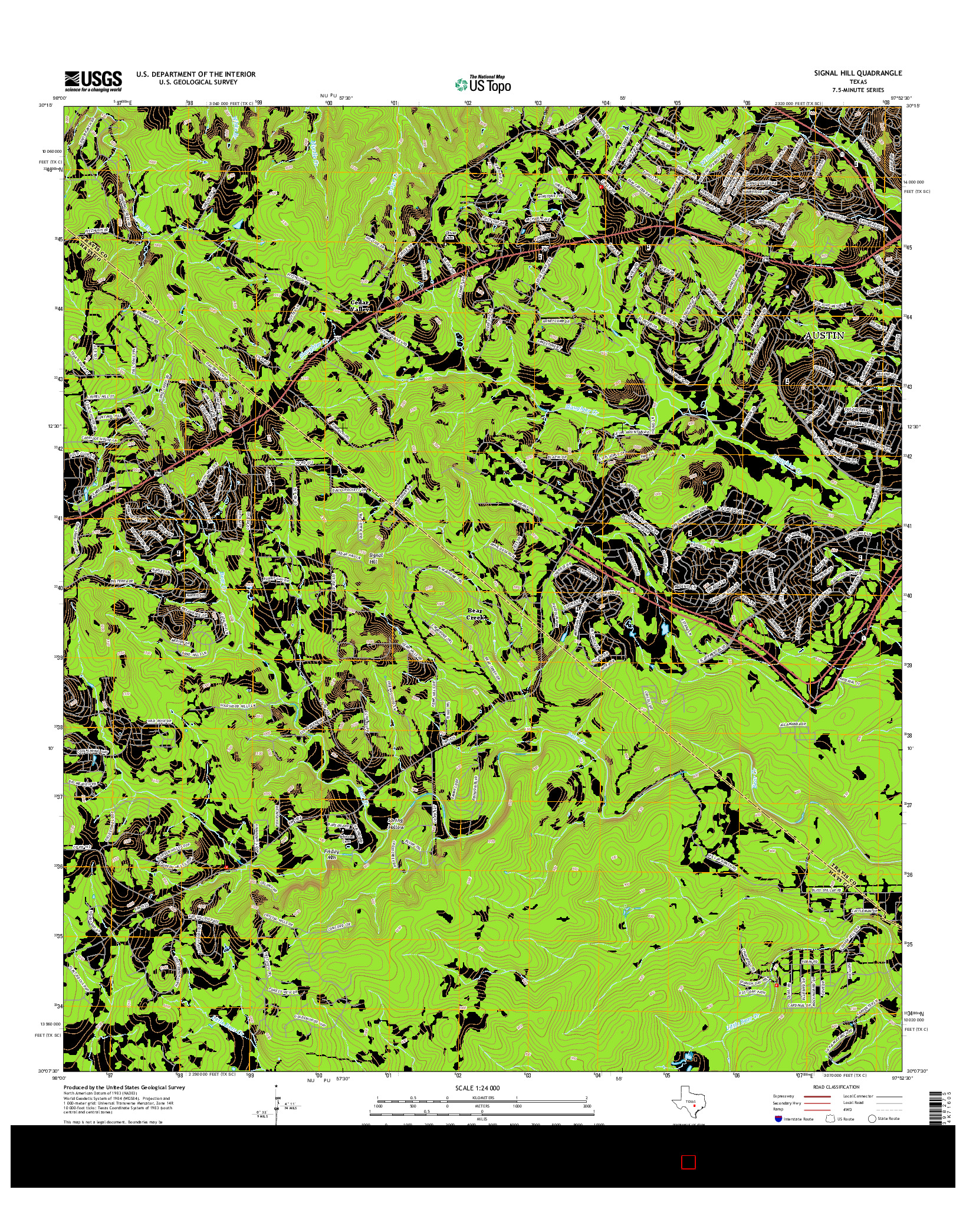 USGS US TOPO 7.5-MINUTE MAP FOR SIGNAL HILL, TX 2016