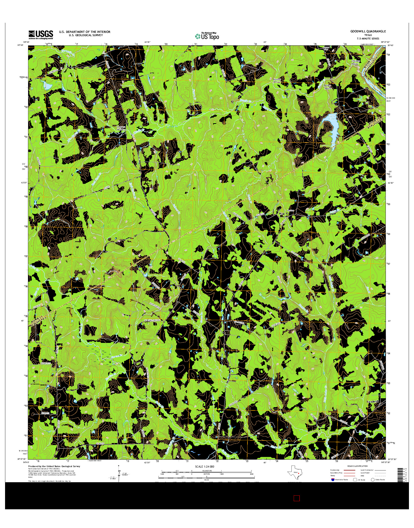 USGS US TOPO 7.5-MINUTE MAP FOR GOODWILL, TX 2016