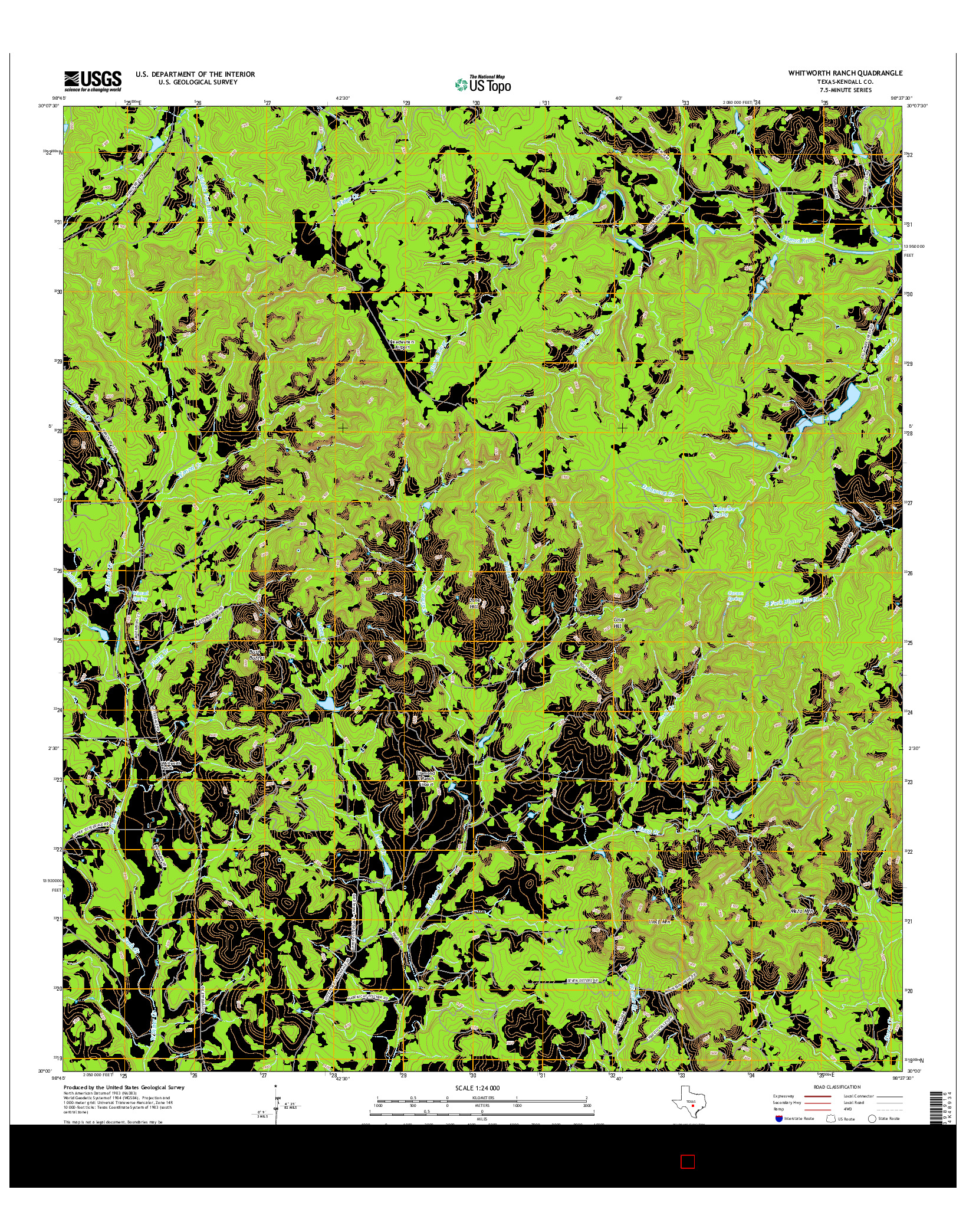 USGS US TOPO 7.5-MINUTE MAP FOR WHITWORTH RANCH, TX 2016