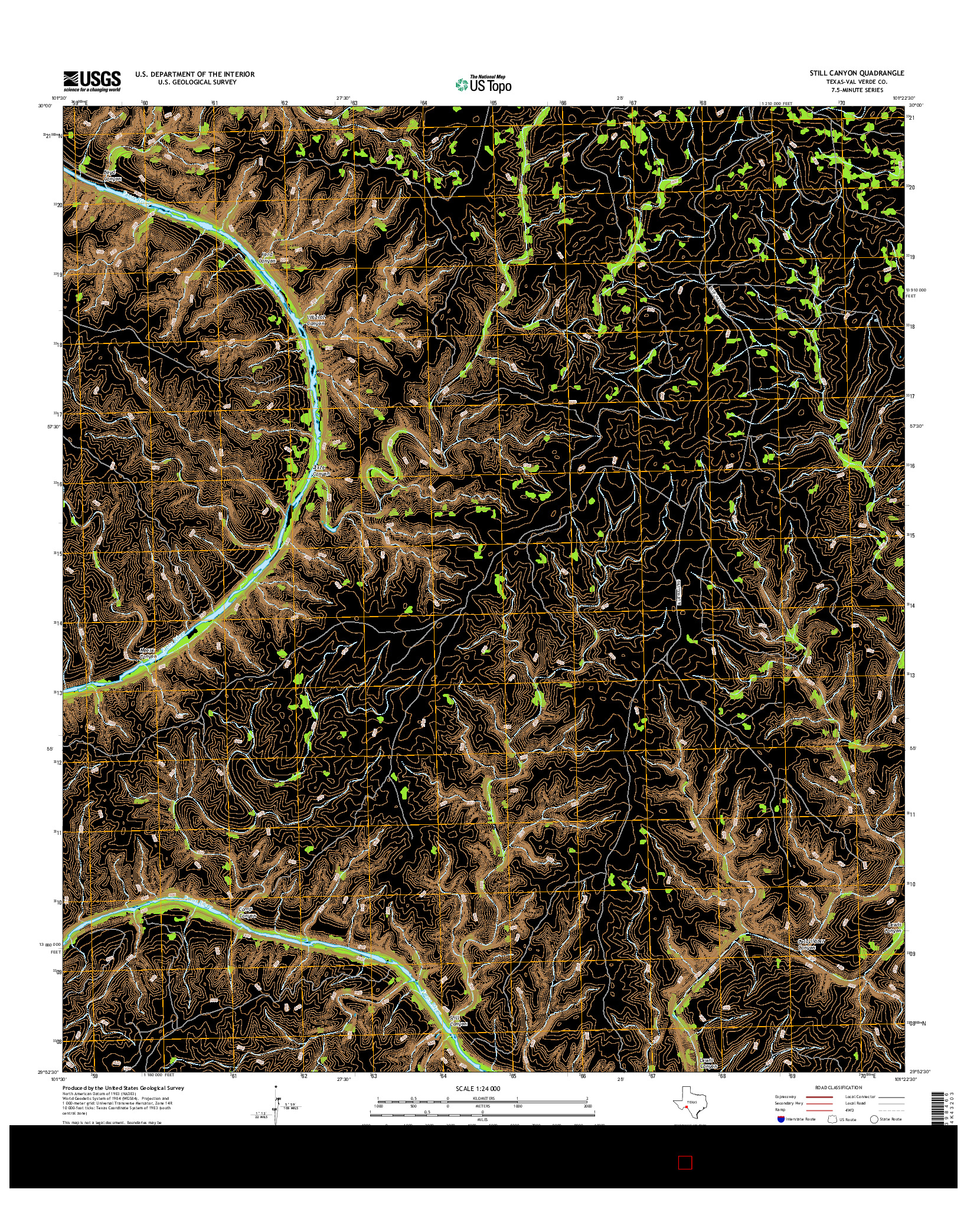 USGS US TOPO 7.5-MINUTE MAP FOR STILL CANYON, TX 2016