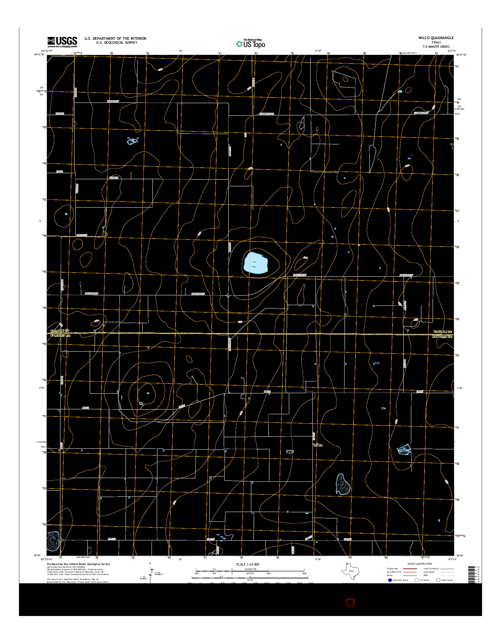 USGS US TOPO 7.5-MINUTE MAP FOR WILCO, TX 2016