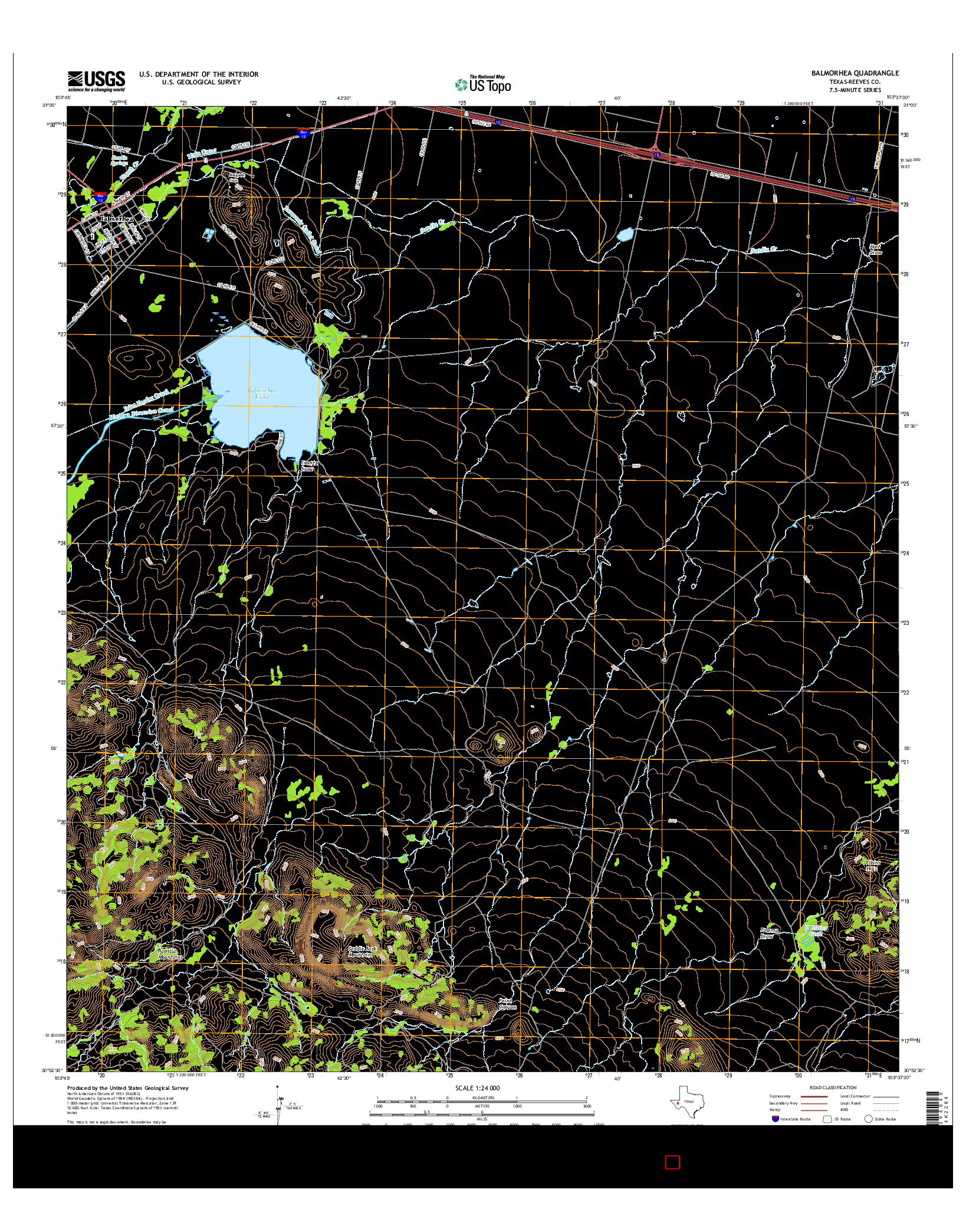 USGS US TOPO 7.5-MINUTE MAP FOR BALMORHEA, TX 2016
