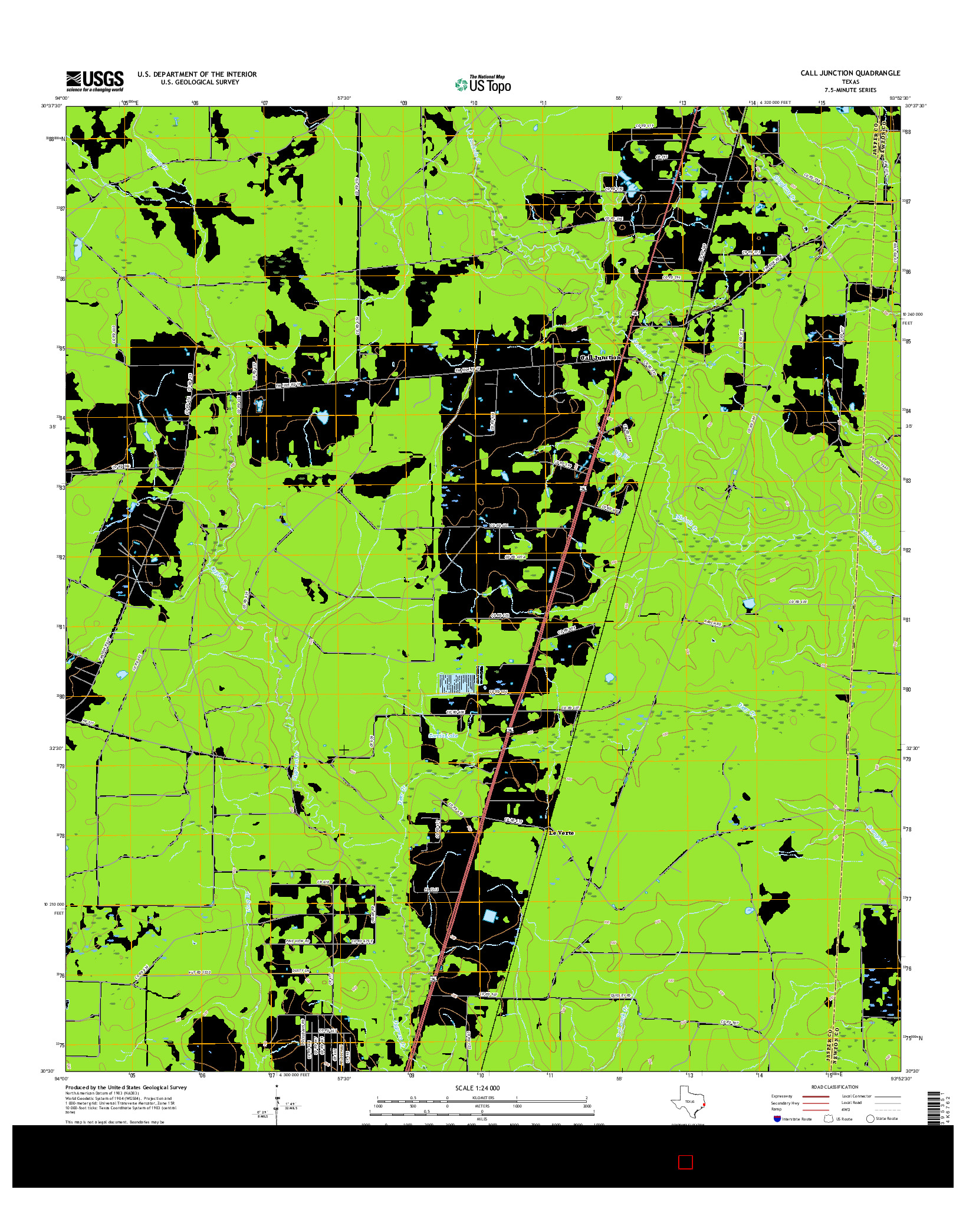 USGS US TOPO 7.5-MINUTE MAP FOR CALL JUNCTION, TX 2016