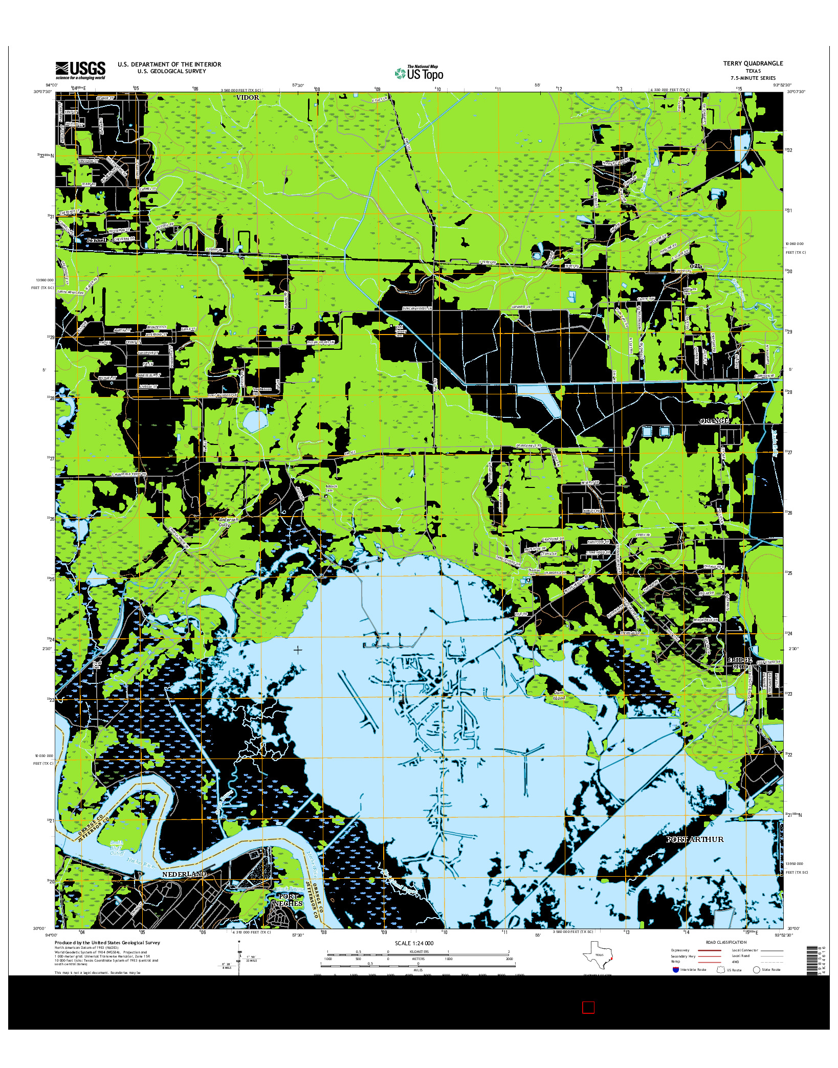 USGS US TOPO 7.5-MINUTE MAP FOR TERRY, TX 2016