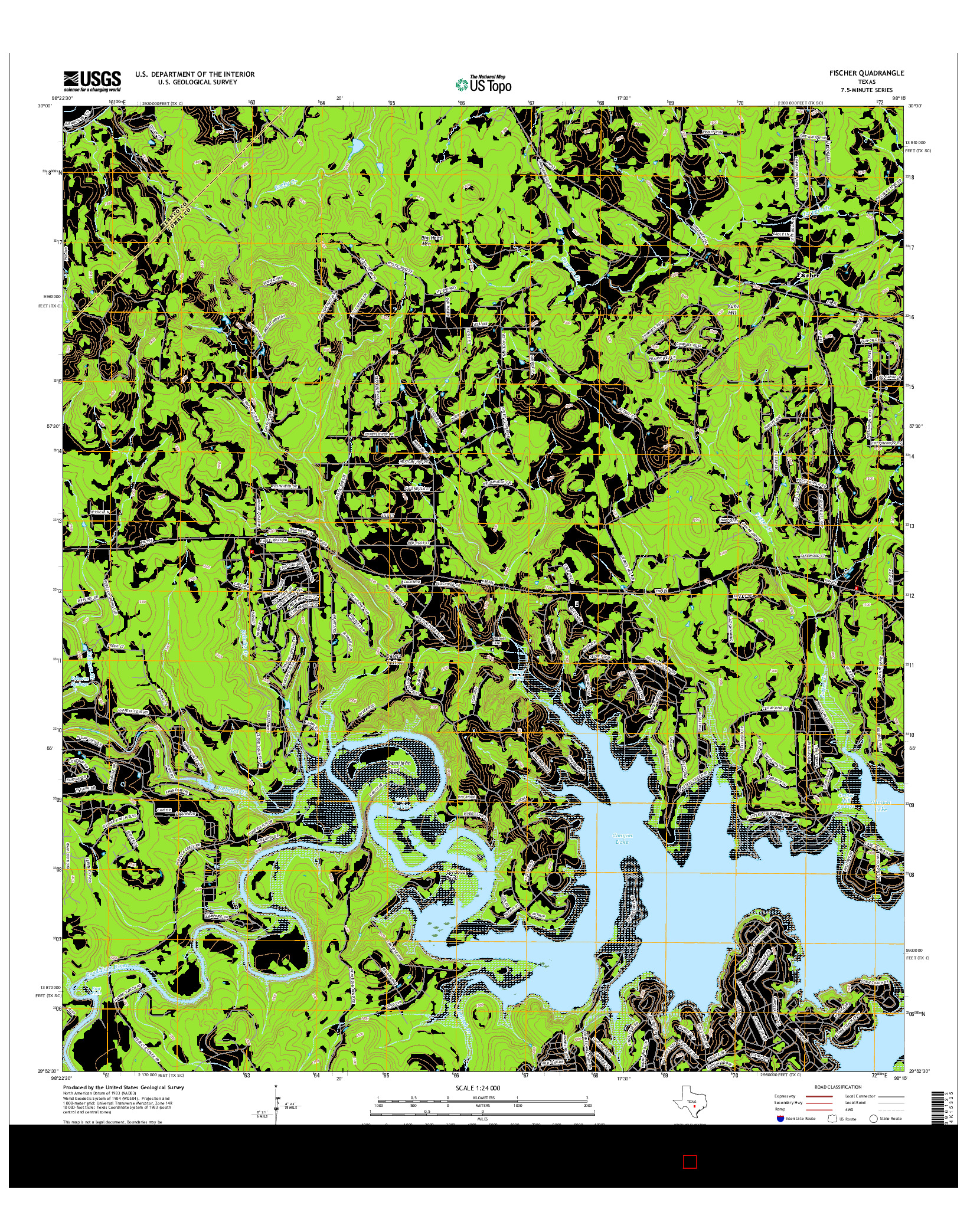 USGS US TOPO 7.5-MINUTE MAP FOR FISCHER, TX 2016