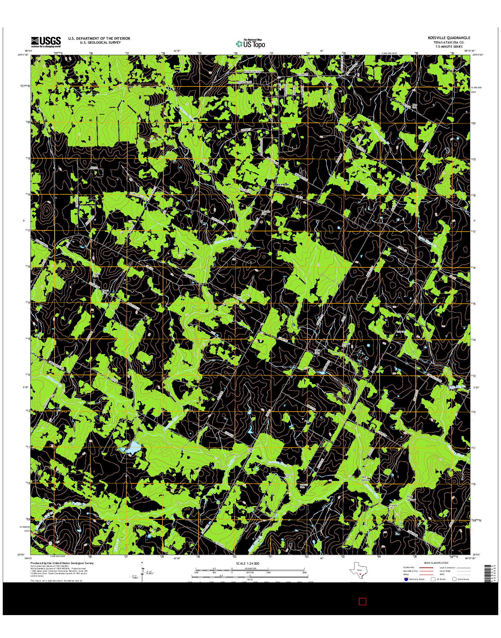 USGS US TOPO 7.5-MINUTE MAP FOR ROSSVILLE, TX 2016