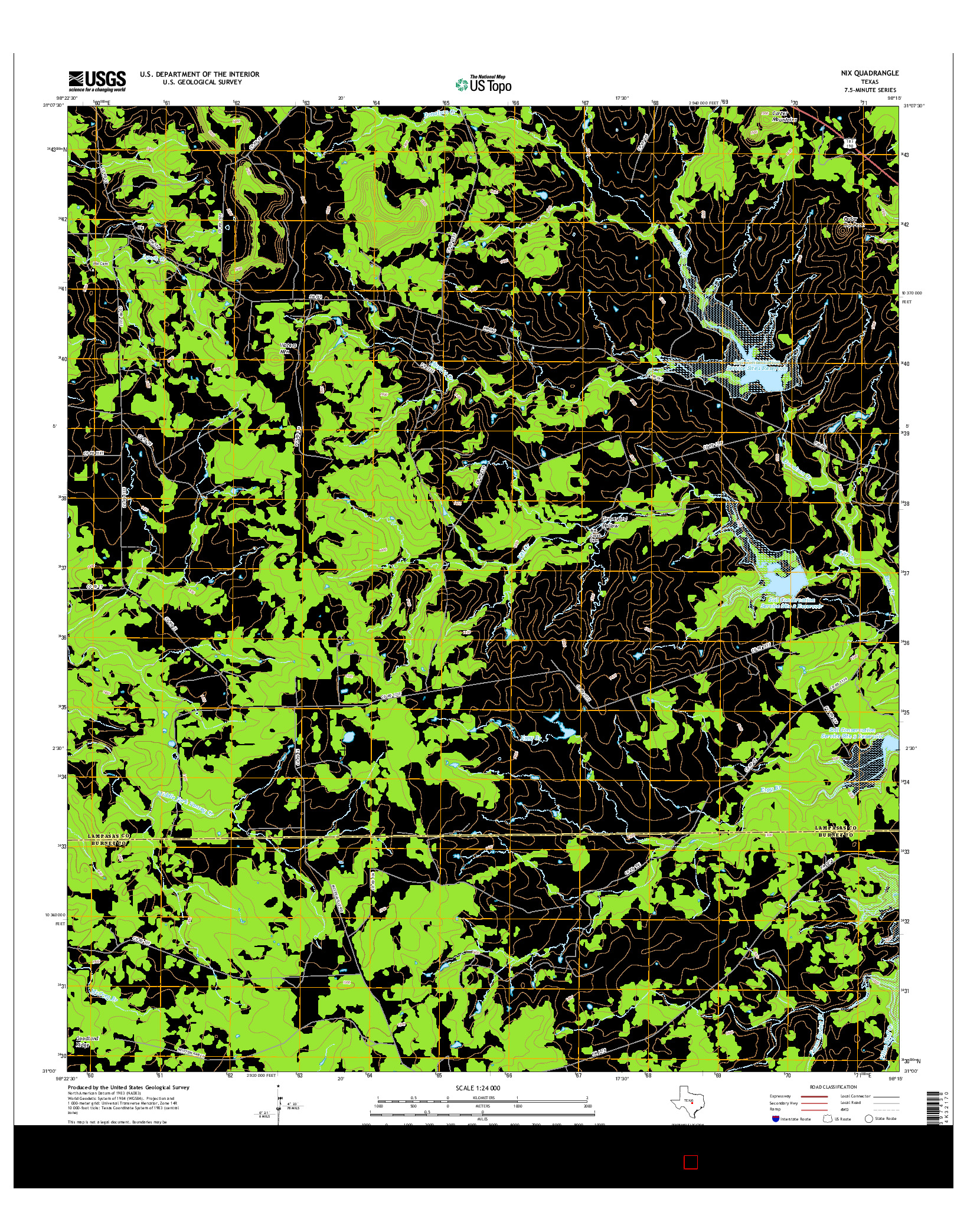 USGS US TOPO 7.5-MINUTE MAP FOR NIX, TX 2016
